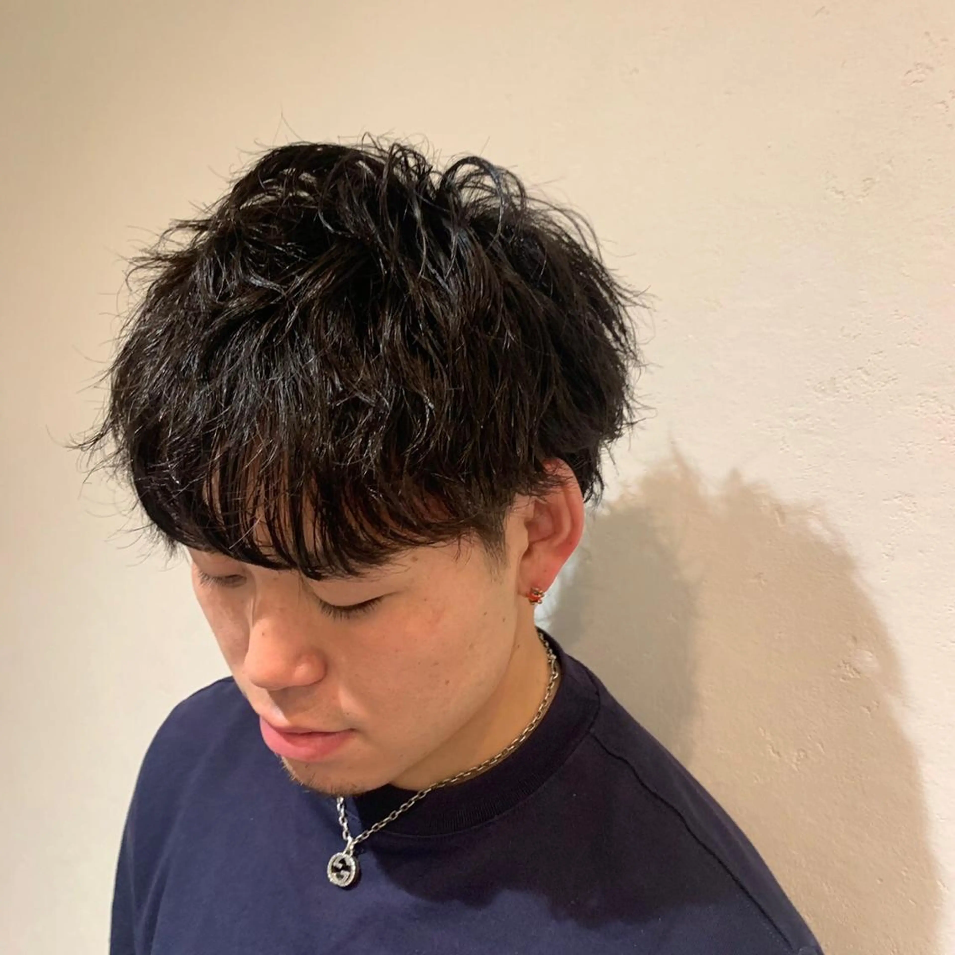 ショート パーマ メンズ 中村 玲美のヘアスタイル