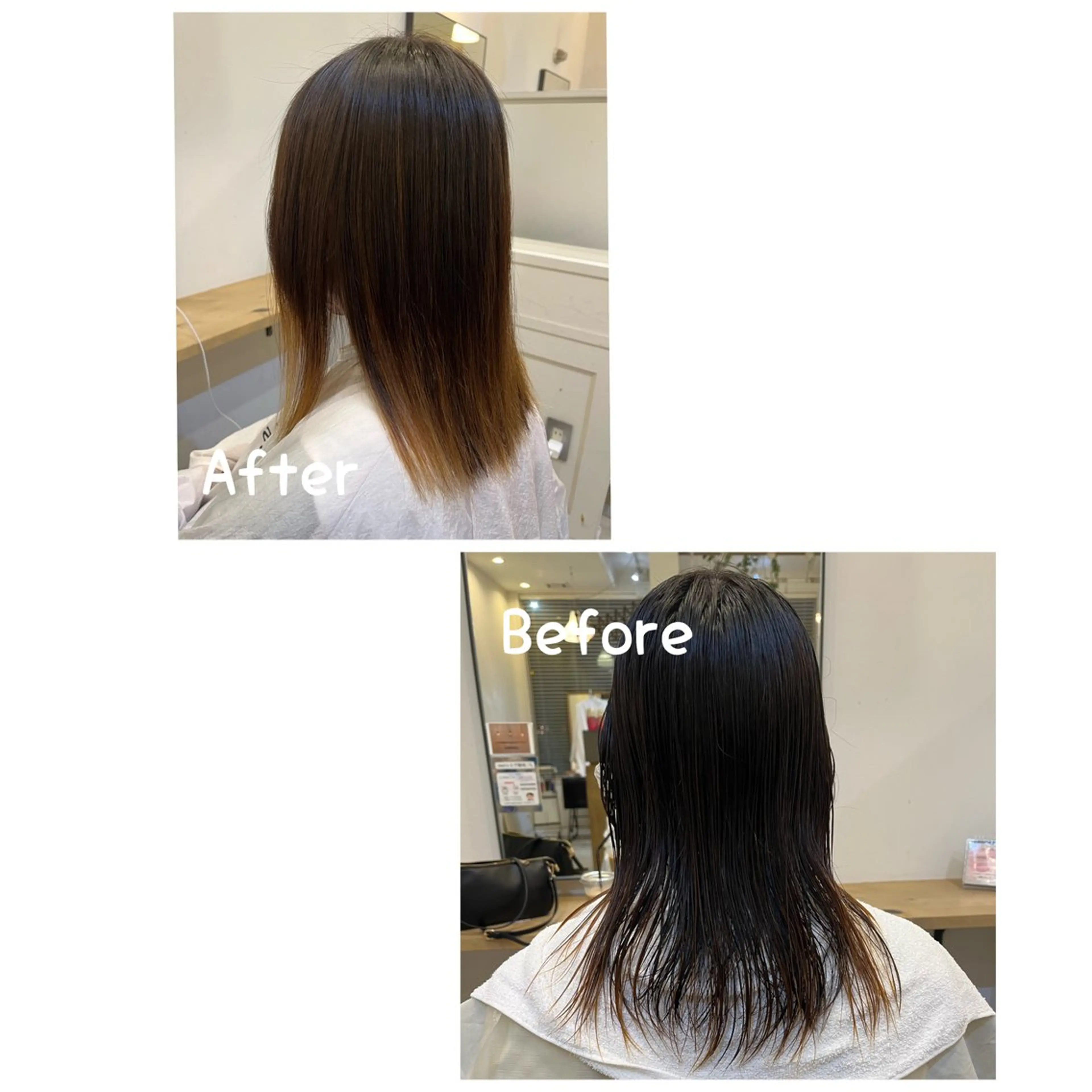 ミディアム カット 縮毛矯正 黒川 結唯のヘアスタイル