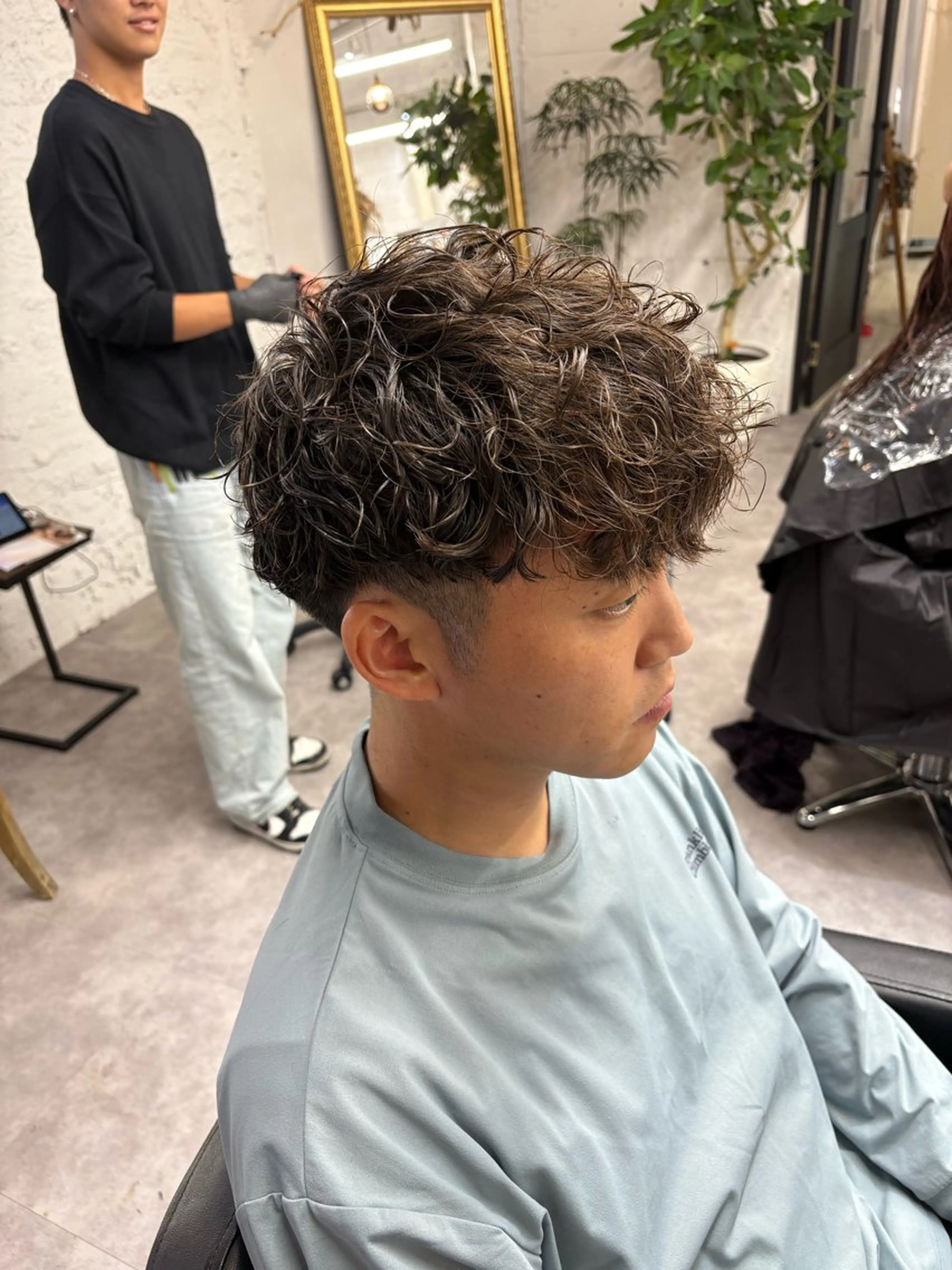 パーマ メンズ スペインカール 笹江 瑞穂のヘアスタイル