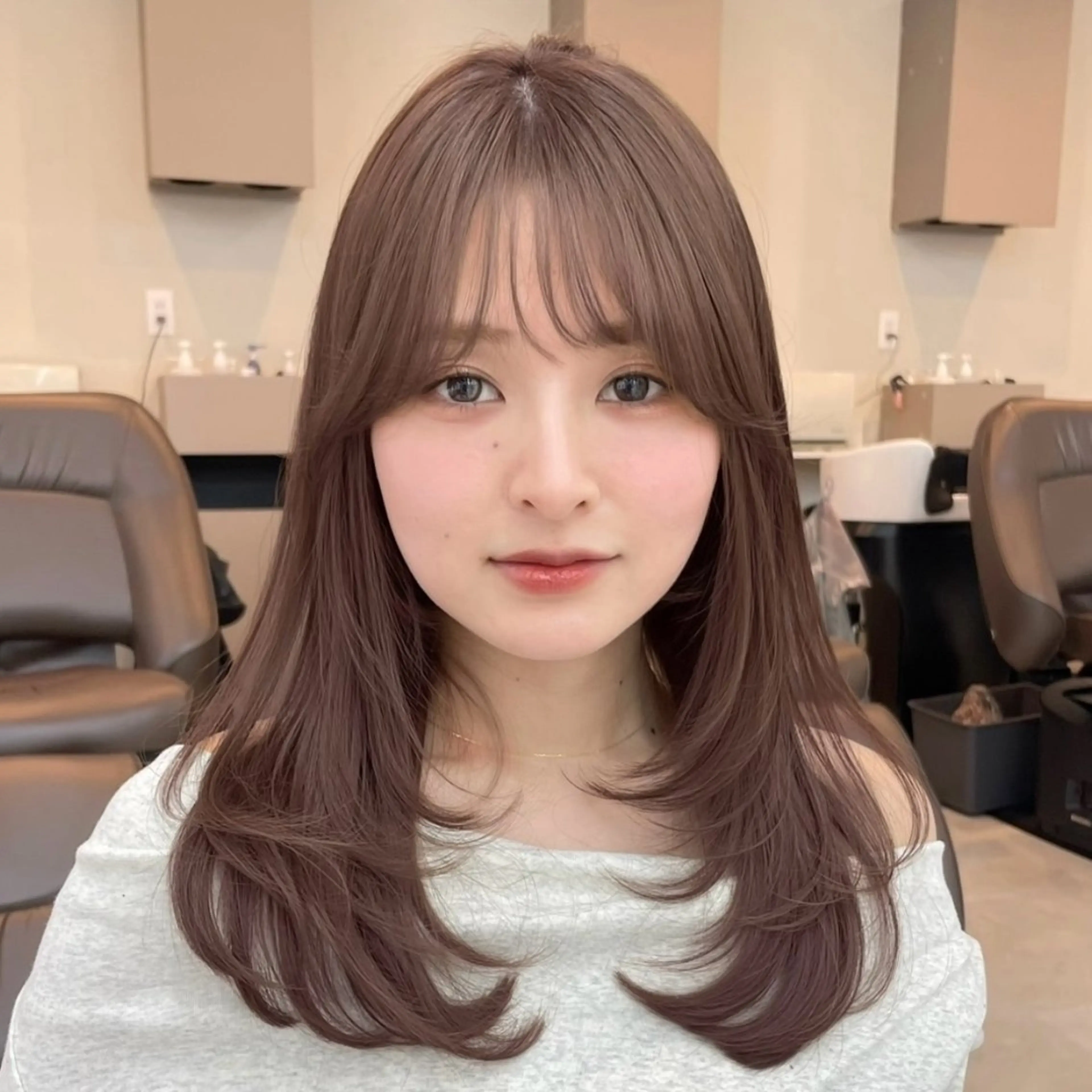 ミディアム カラー レイヤーカット カット ヘアカラー ボブ/レイヤー /sora🌙✨️のヘアスタイル