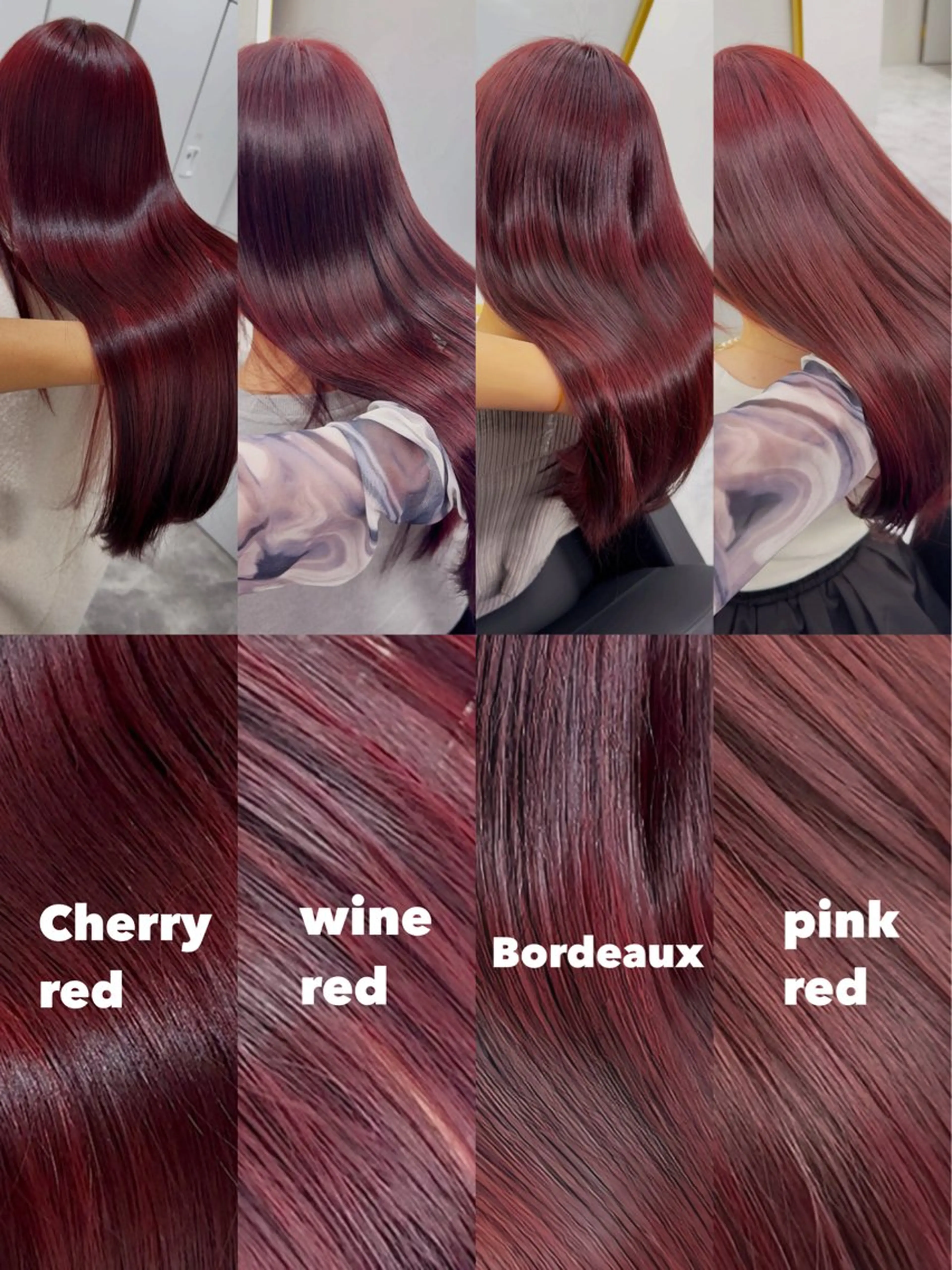 ロング カラー ボルドーカラー ヘアカラー トリートメント 🍒暖色🍒ブリーチ なしカラー/たくみ。のヘアスタイル