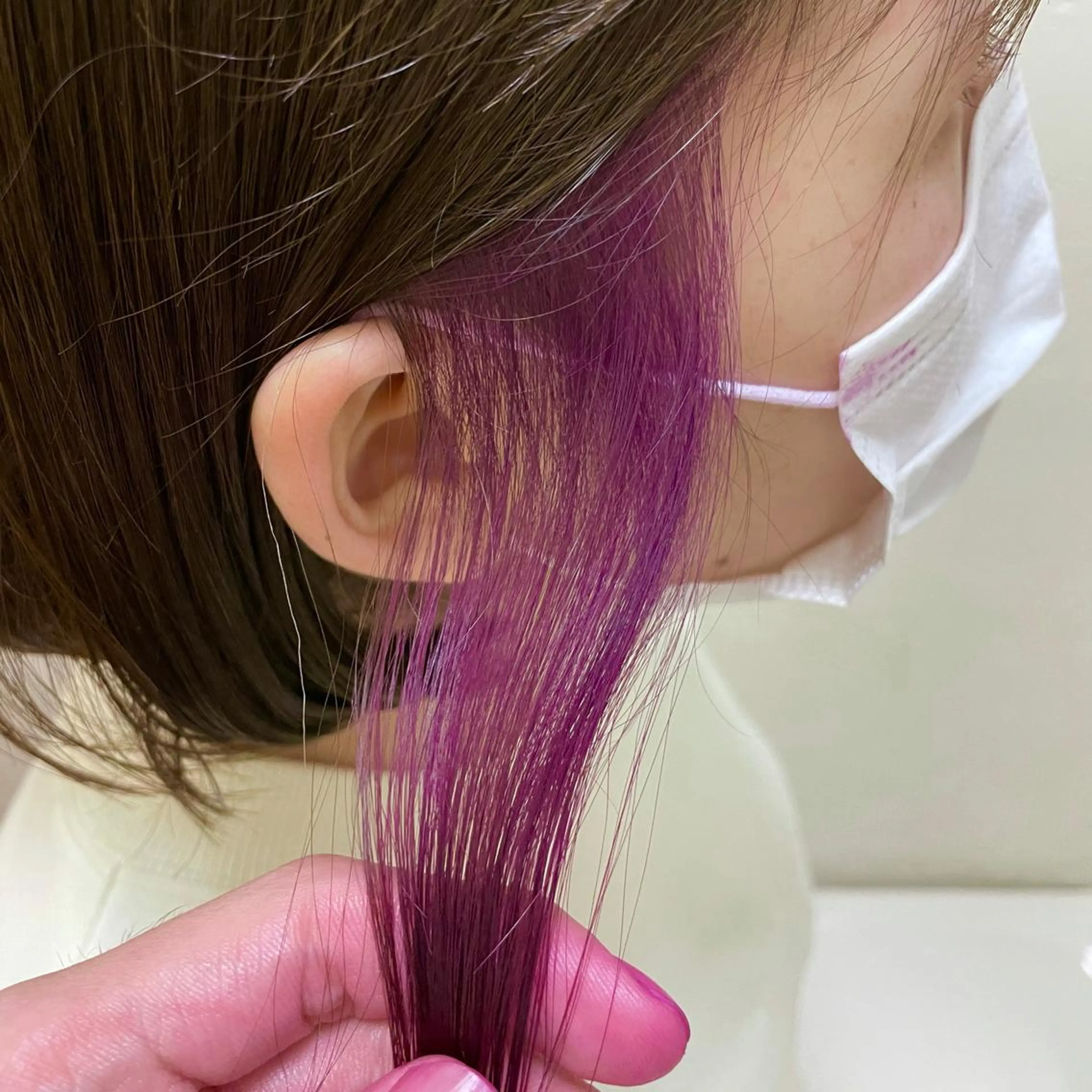 セミロング カラー ピンクカラー バイオレットカラー MASANA 🎱ディレクターのヘアスタイル