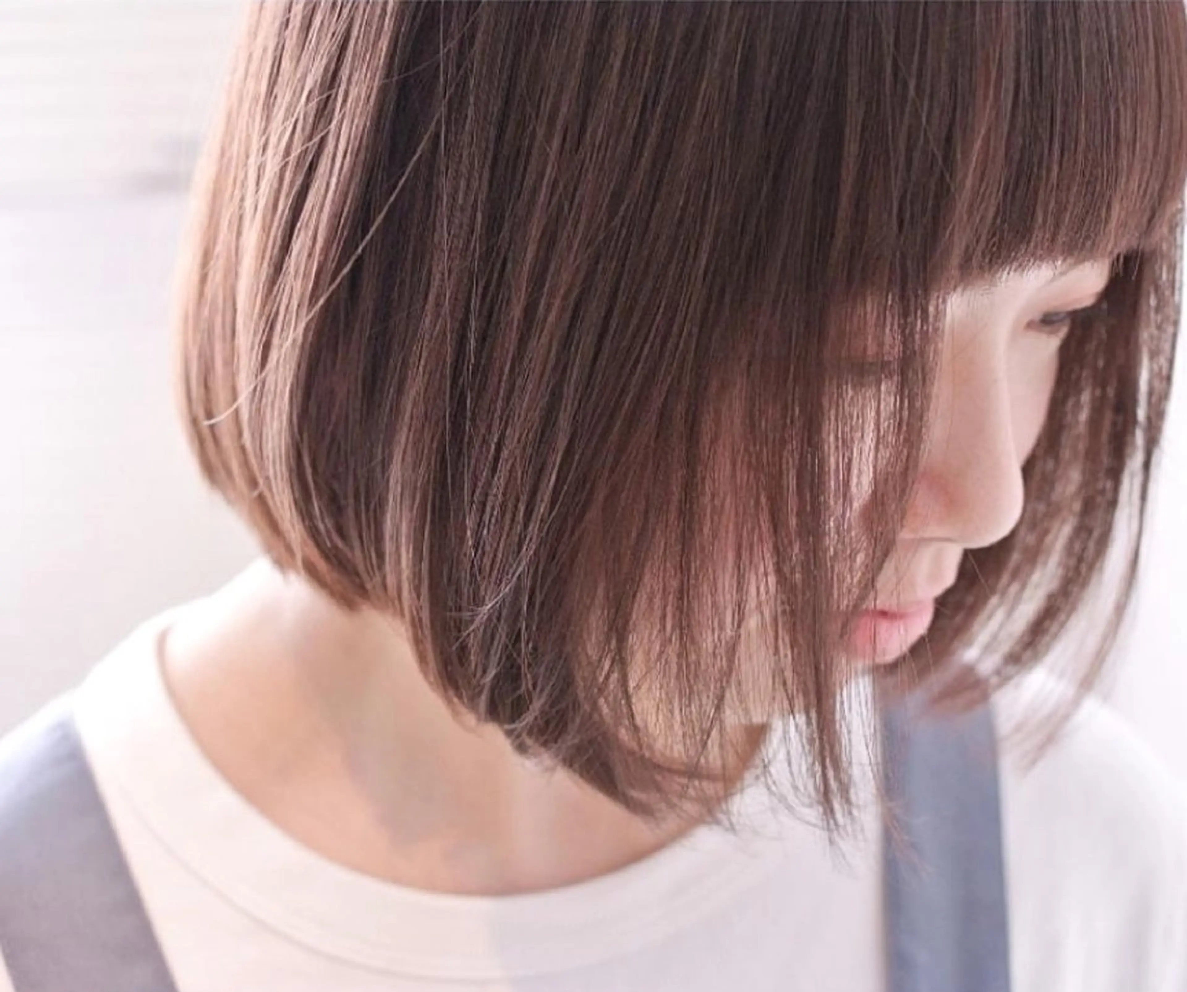 ミディアム カラー ベージュカラー ピンクカラー ピンクベージュ 樋口 千尋のヘアスタイル