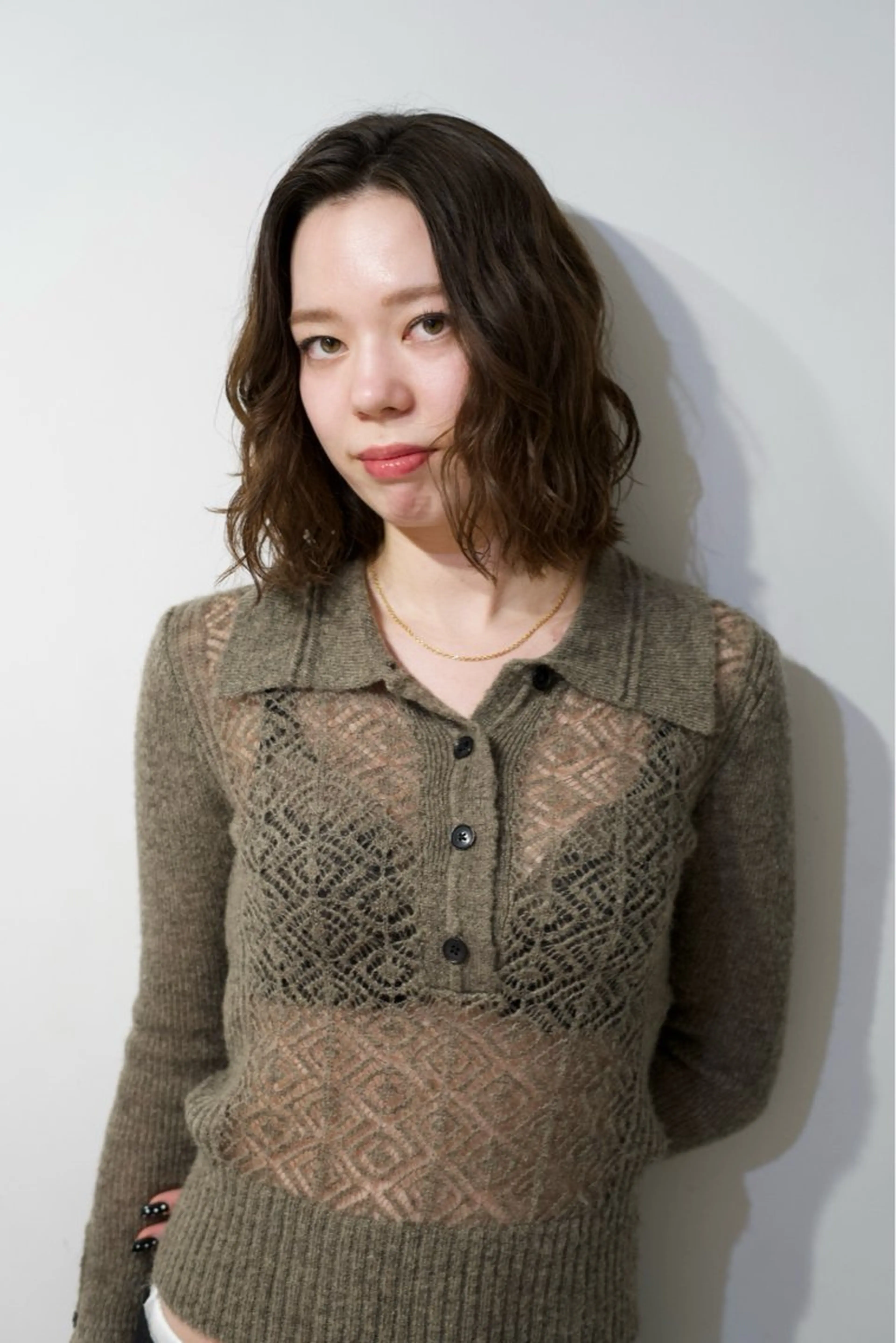 ミディアム 🪞透けヘア髪質改善 艶ベージュ/nagiのヘアスタイル