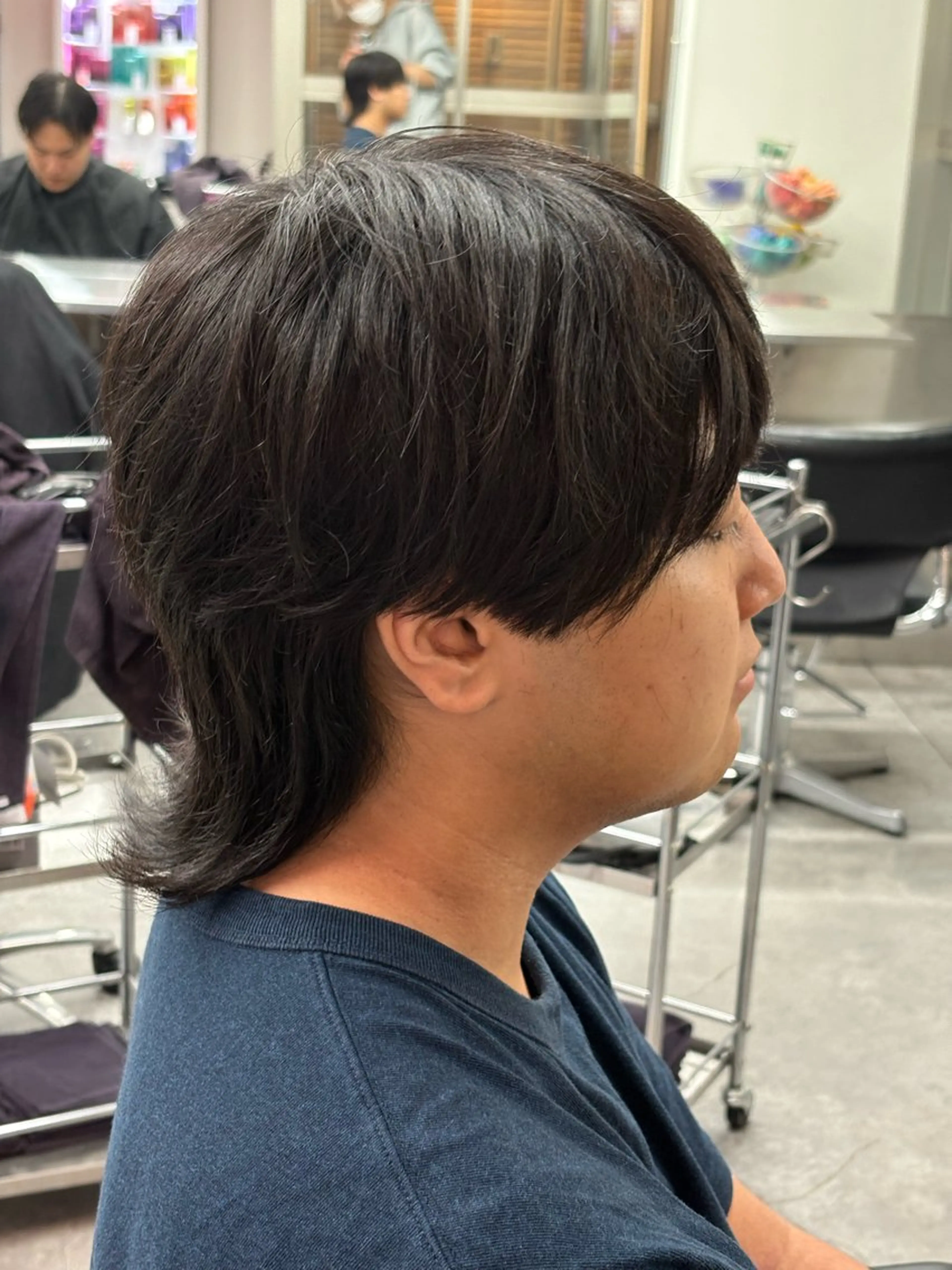 ミディアム カラー パーマ メンズ カット ヘアセット メンズパーマ特化 🔥韓国ヘア職人🔥のヘアスタイル