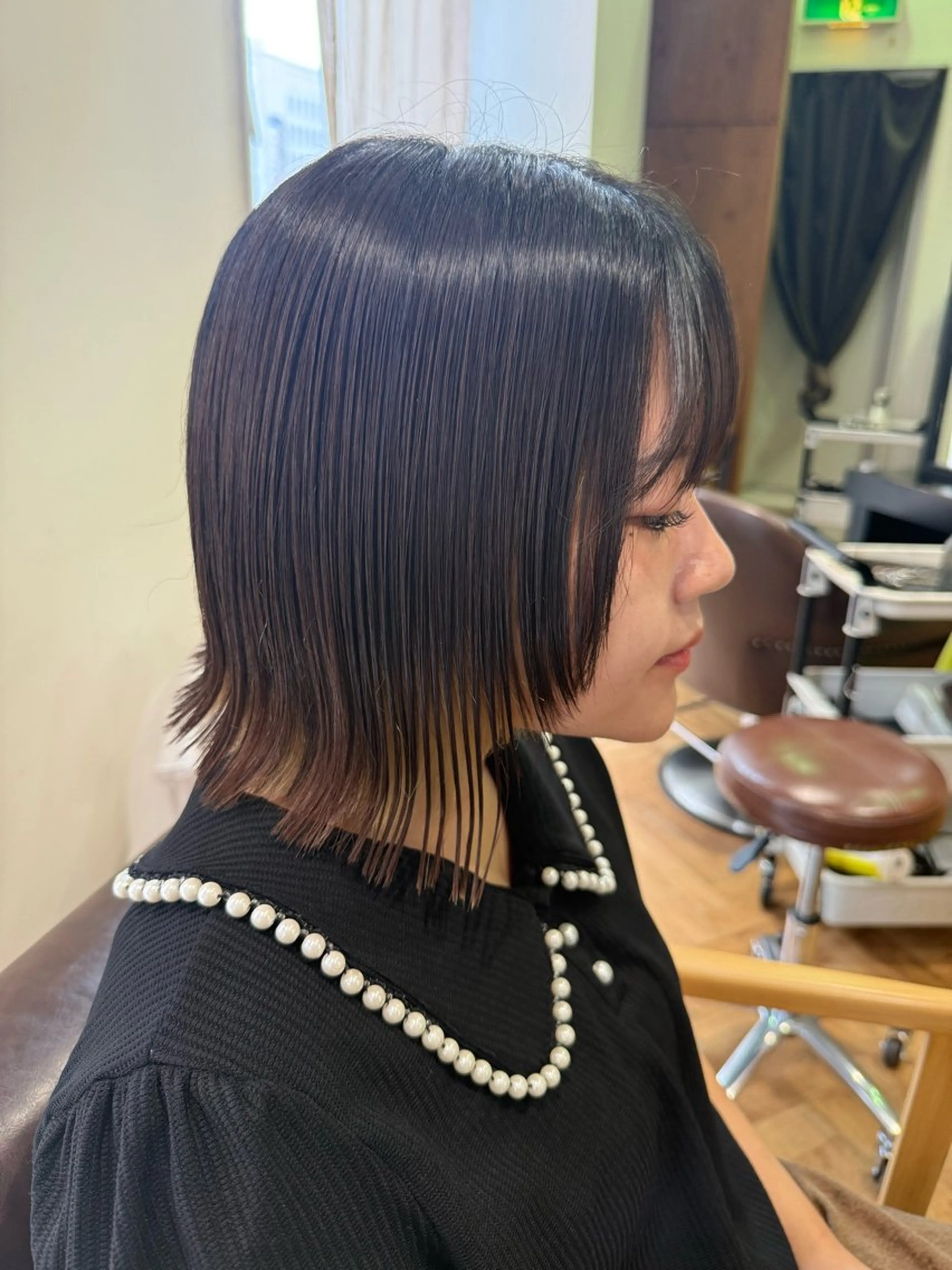 ミディアム ボブ 溝口 槙里也のヘアスタイル