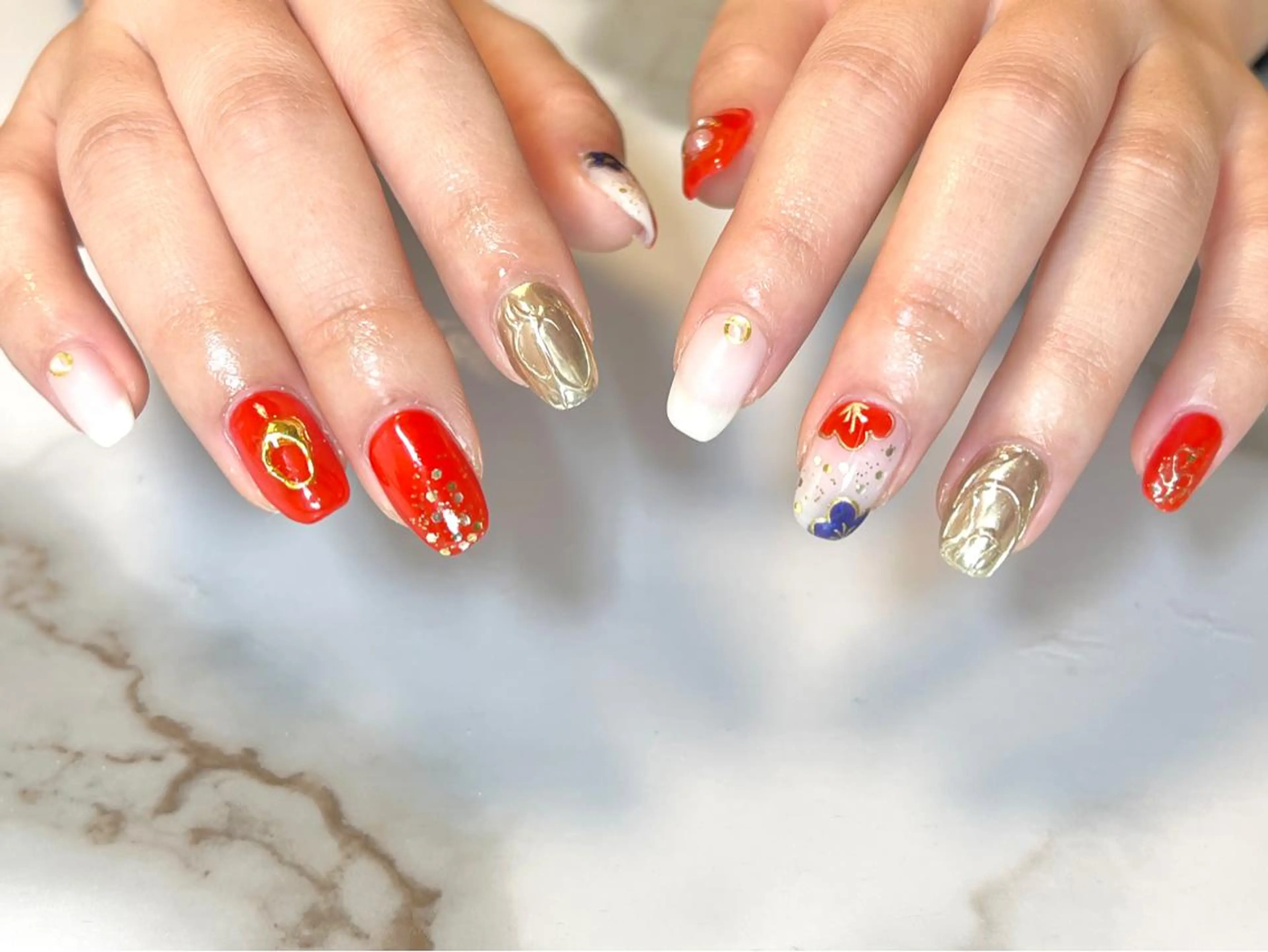 セミロング ネイリスト シンのネイルデザイン