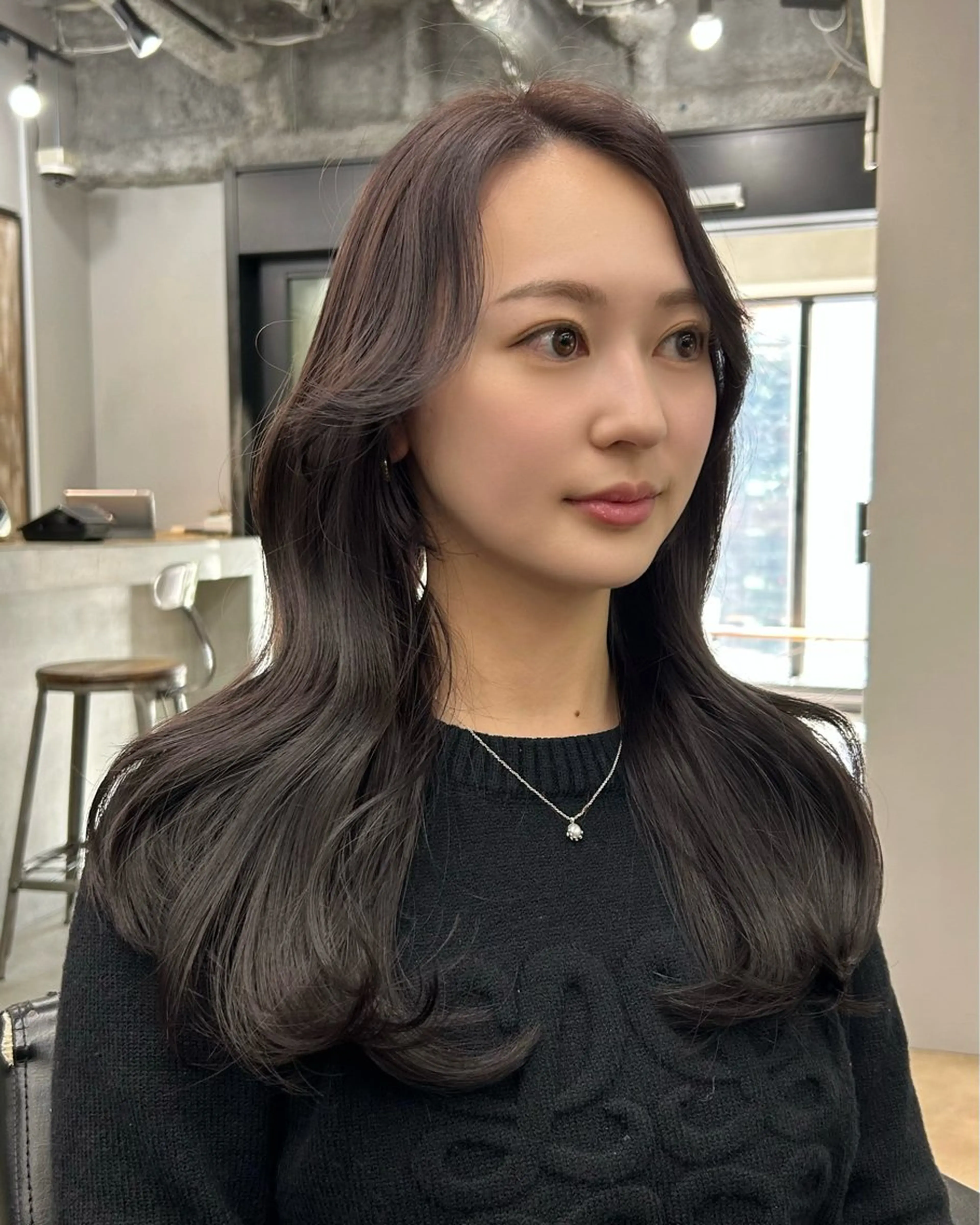 ロング カラー カット ヘアカラー トリートメント ヘッドスパ レイヤーカット/韓国 🤎きのした いちかのヘアスタイル