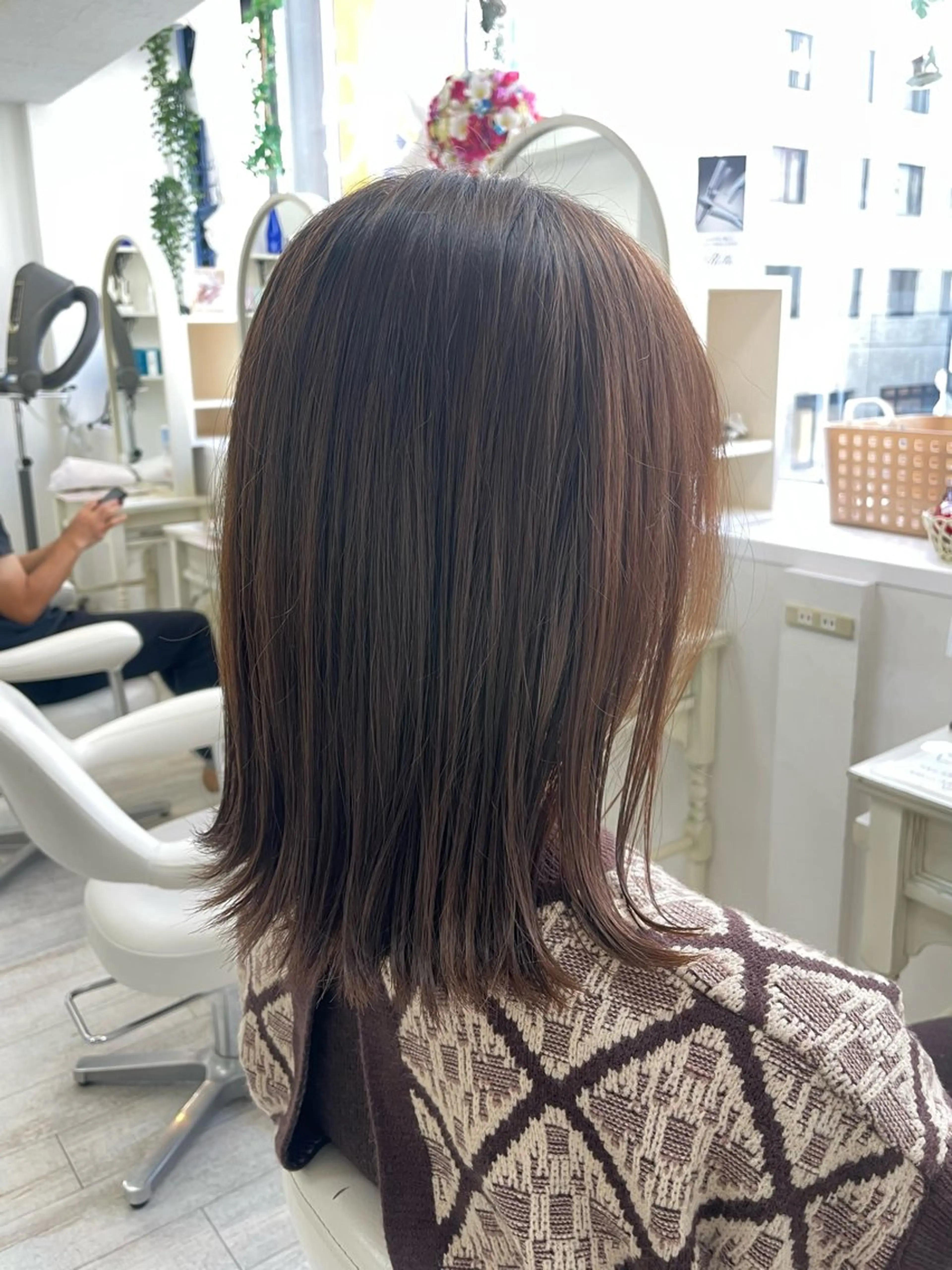 ミディアム 髪質改善 カット 縮毛矯正 新籾 尚哉のヘアスタイル