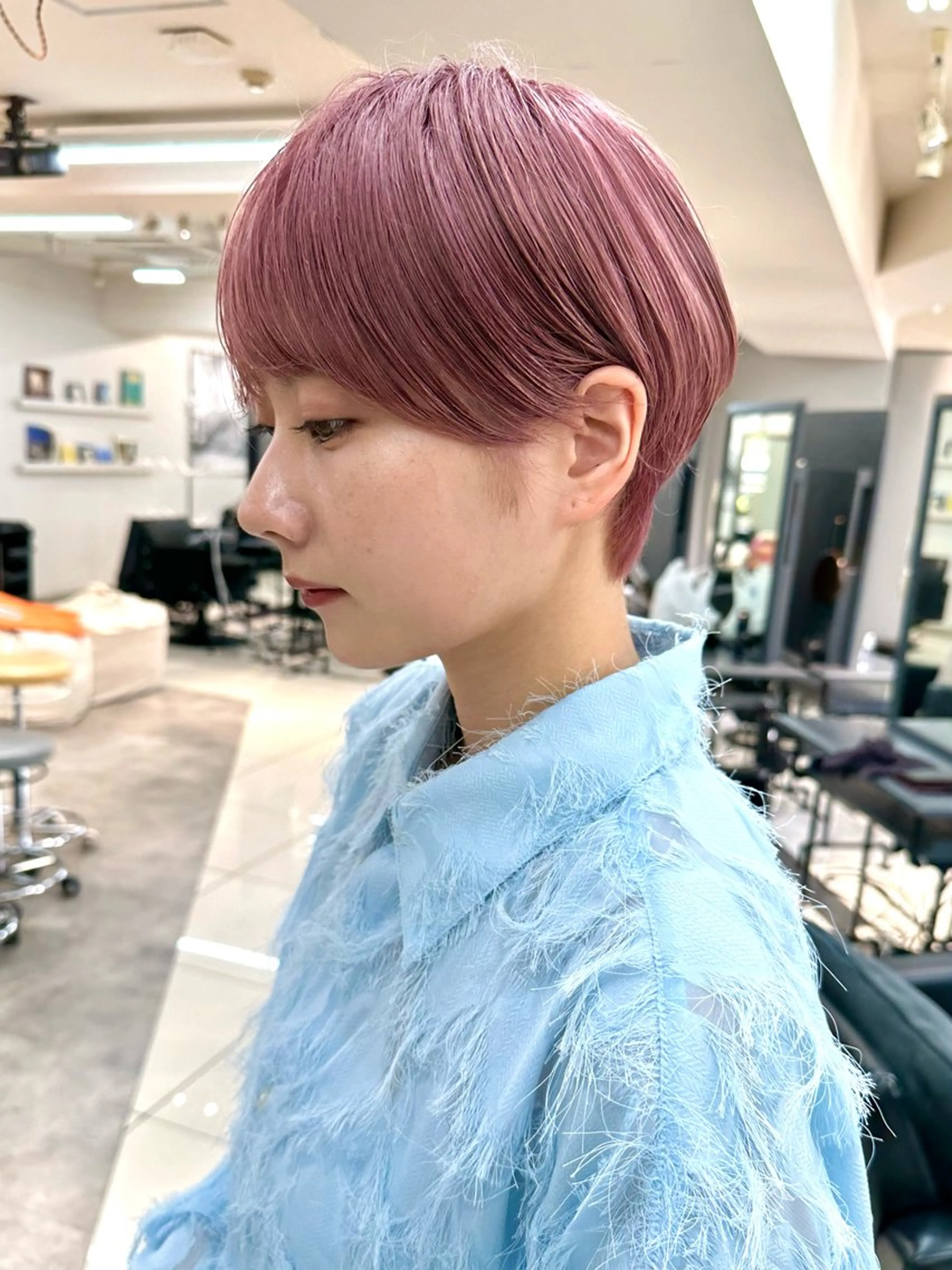 ショート カット ヘアカラー 骨格診断で絶対可愛い ✨丸みショート✨凌弥のヘアスタイル