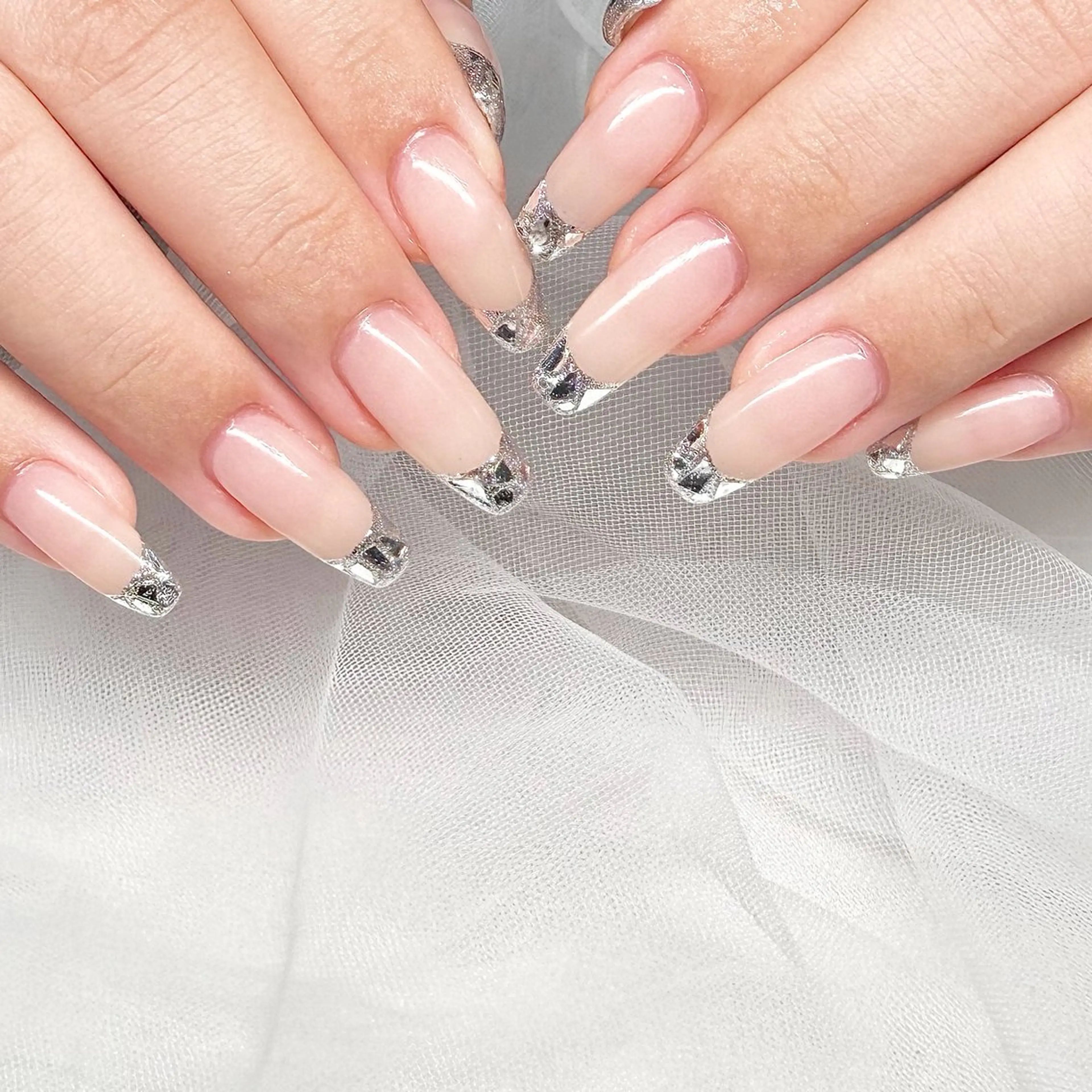 ネイル 長さ出し フラッシュネイル ジェルネイル マグネットネイル 持ち込み ハンドネイル 🌷Gemini nami🌷のネイルデザイン