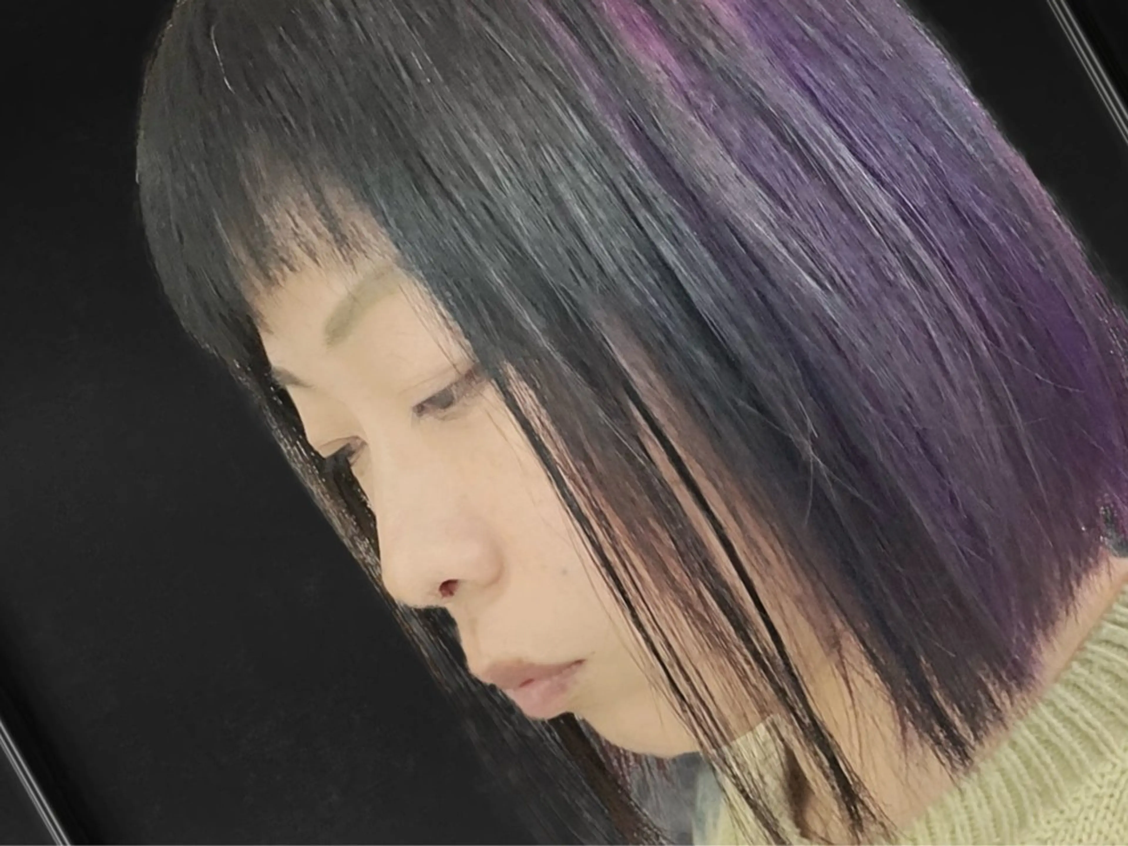 ショート カラー ヘアアレンジ パープルカラー au栄矢場町 水素髪質改善Tのヘアスタイル