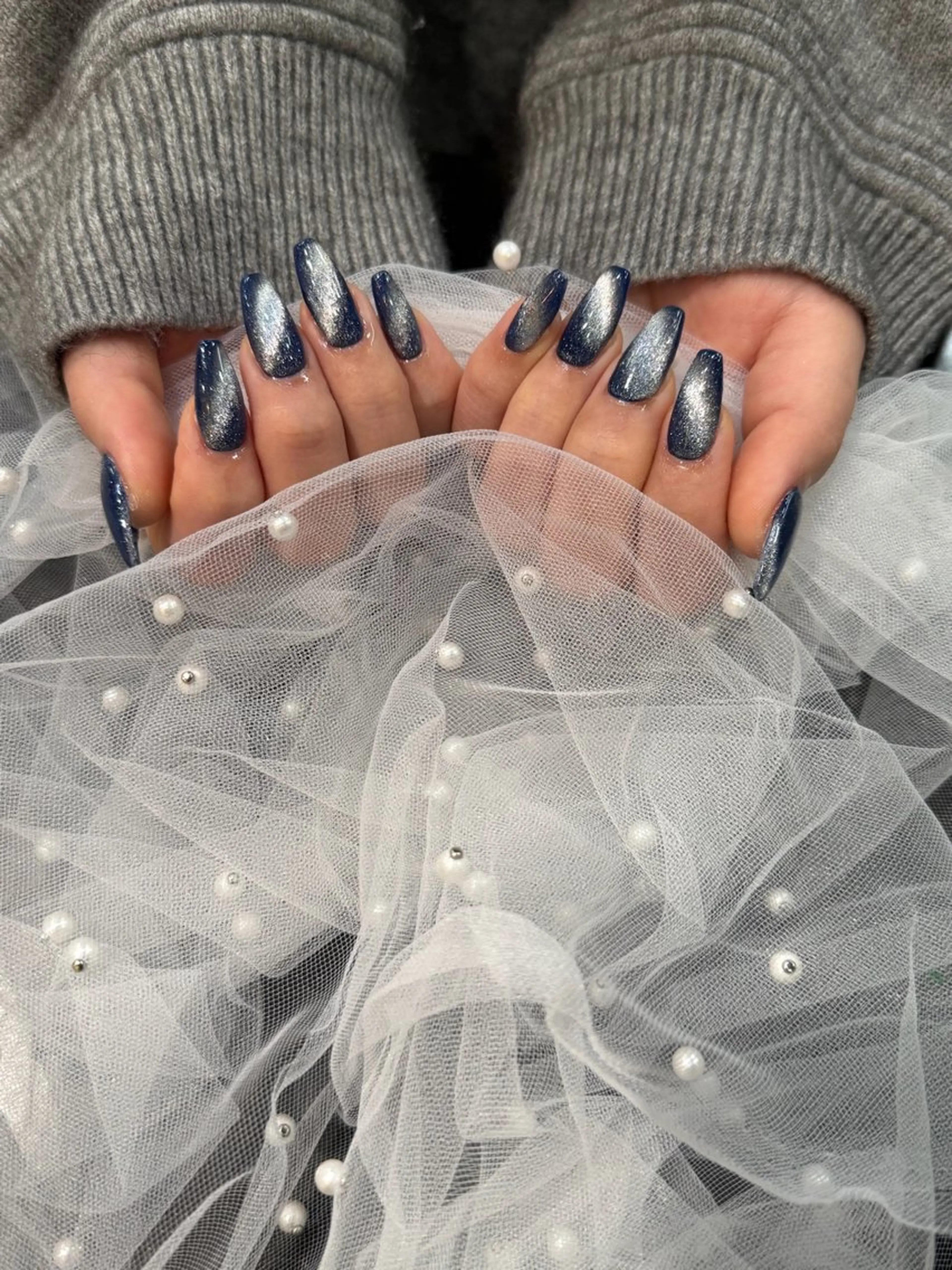 ネイル ジェルネイル マグネットネイル ハンドネイル Acoonail 宮田のネイルデザイン