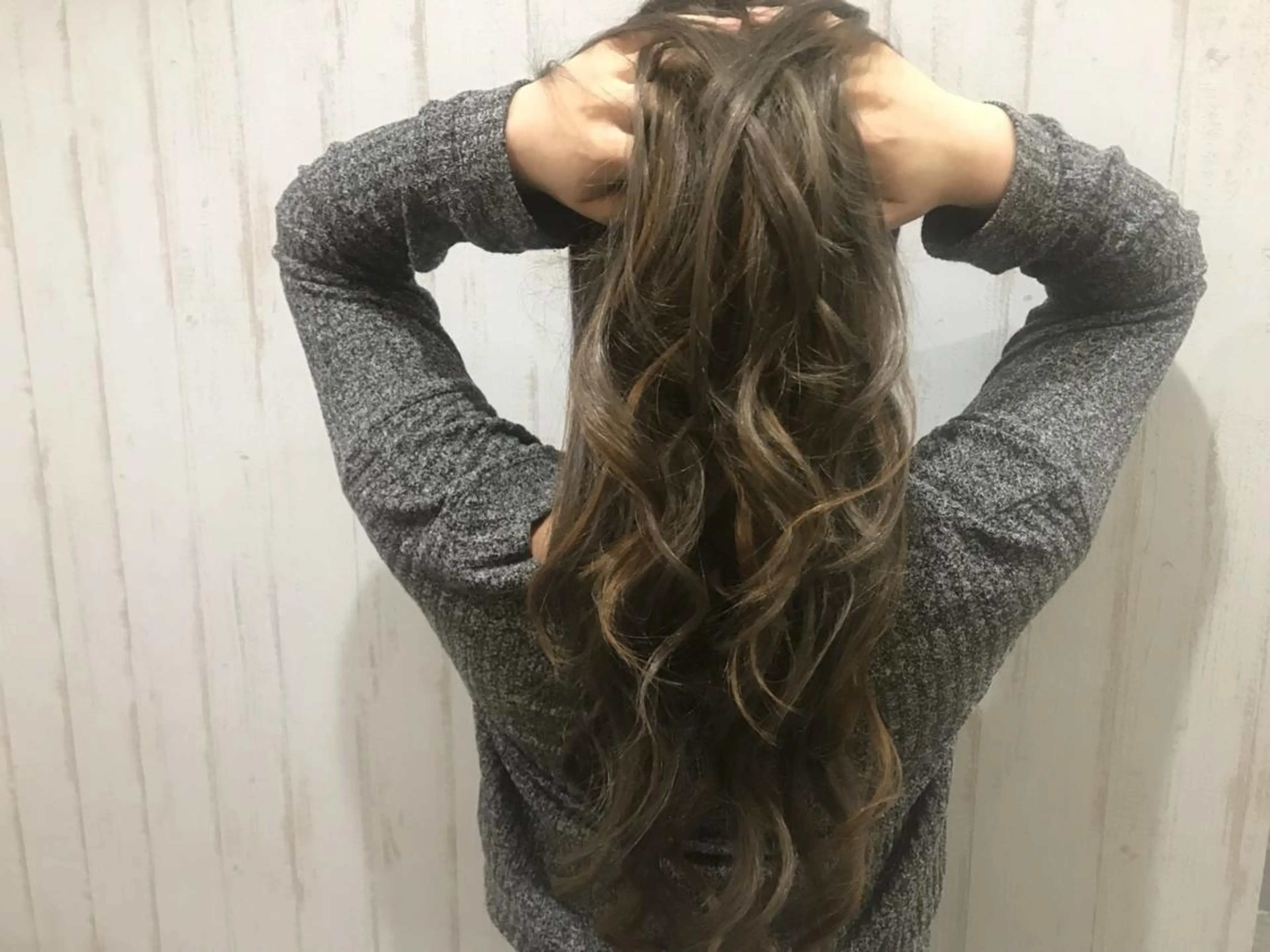 カラー ヘアアレンジ チビ編み込みエクステ シールEXどぅ〜すのヘアスタイル
