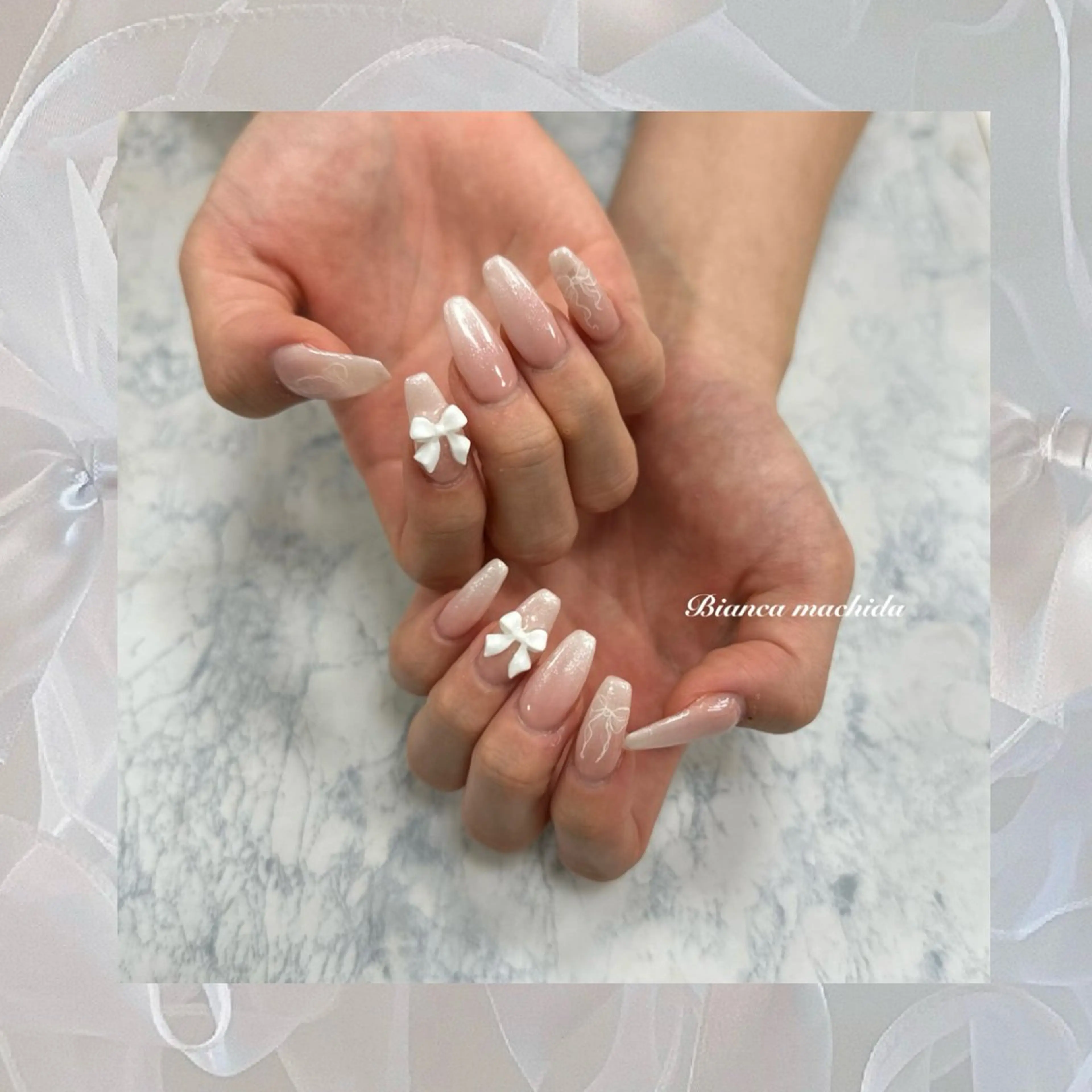 ネイル ハンドネイル BIANCA 🖤 NISHIMURAのネイルデザイン