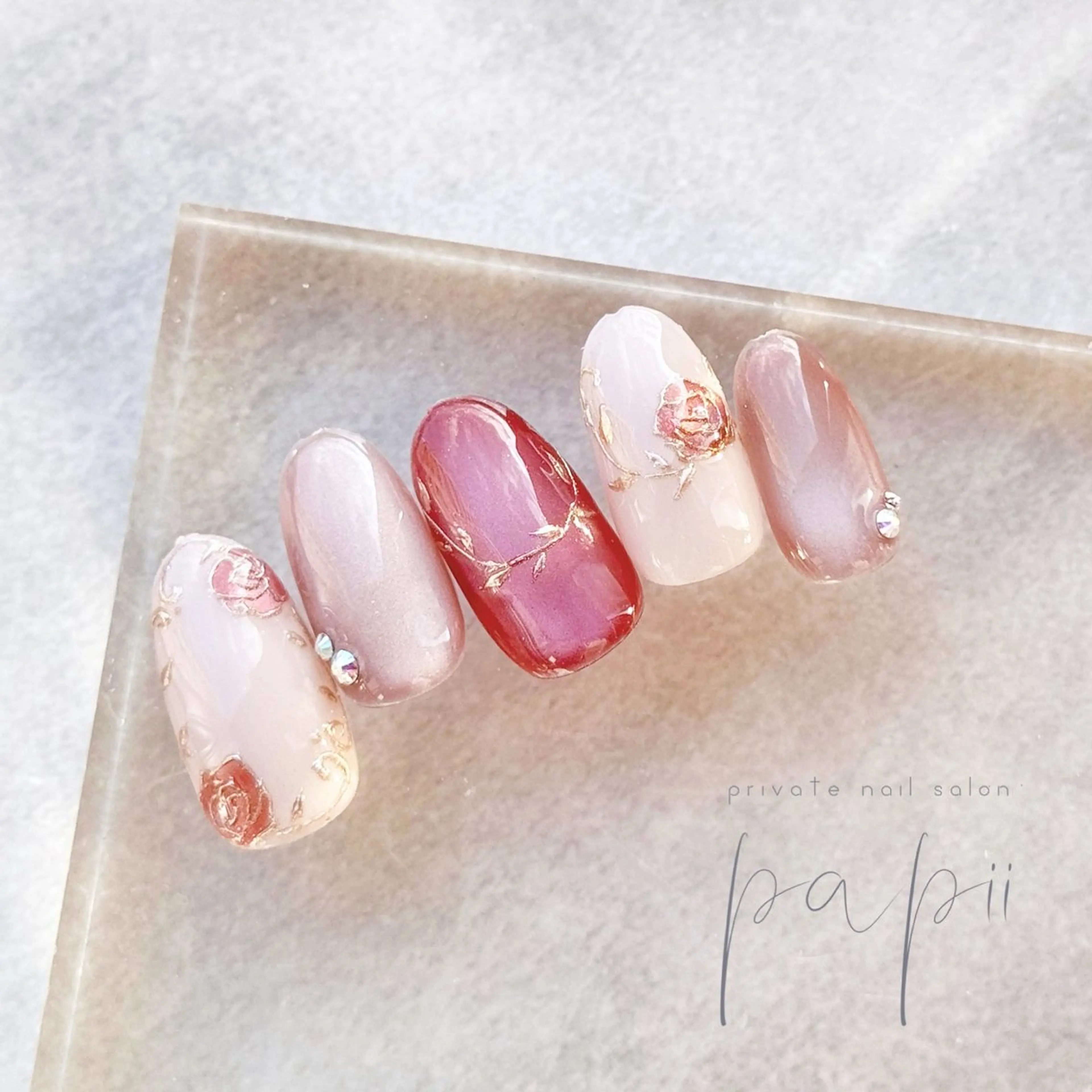 ネイル マグネットネイル ハンドネイル papii☆ kurodaのネイルデザイン