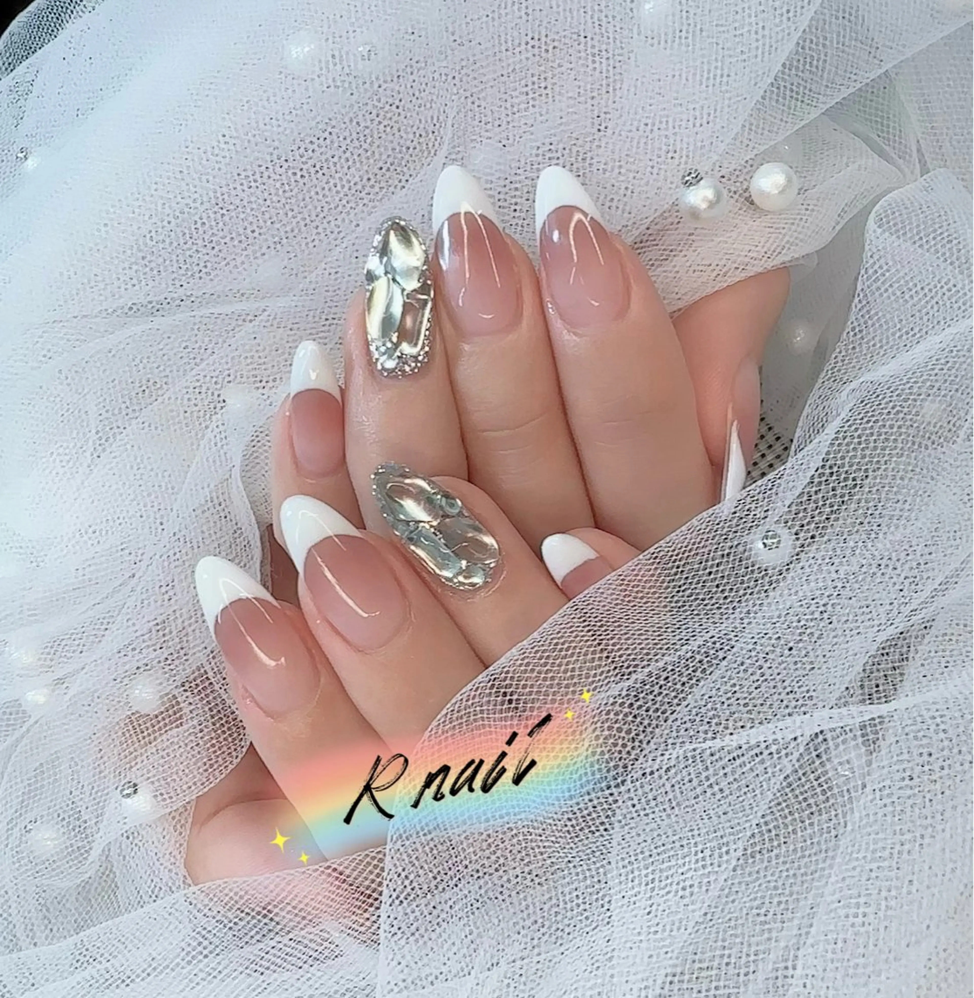 フレンチ💓(ベースカラ1色のみ)✨Vカット➕¥1000💎(他店オフ¥1000)自店オフ無料の写真