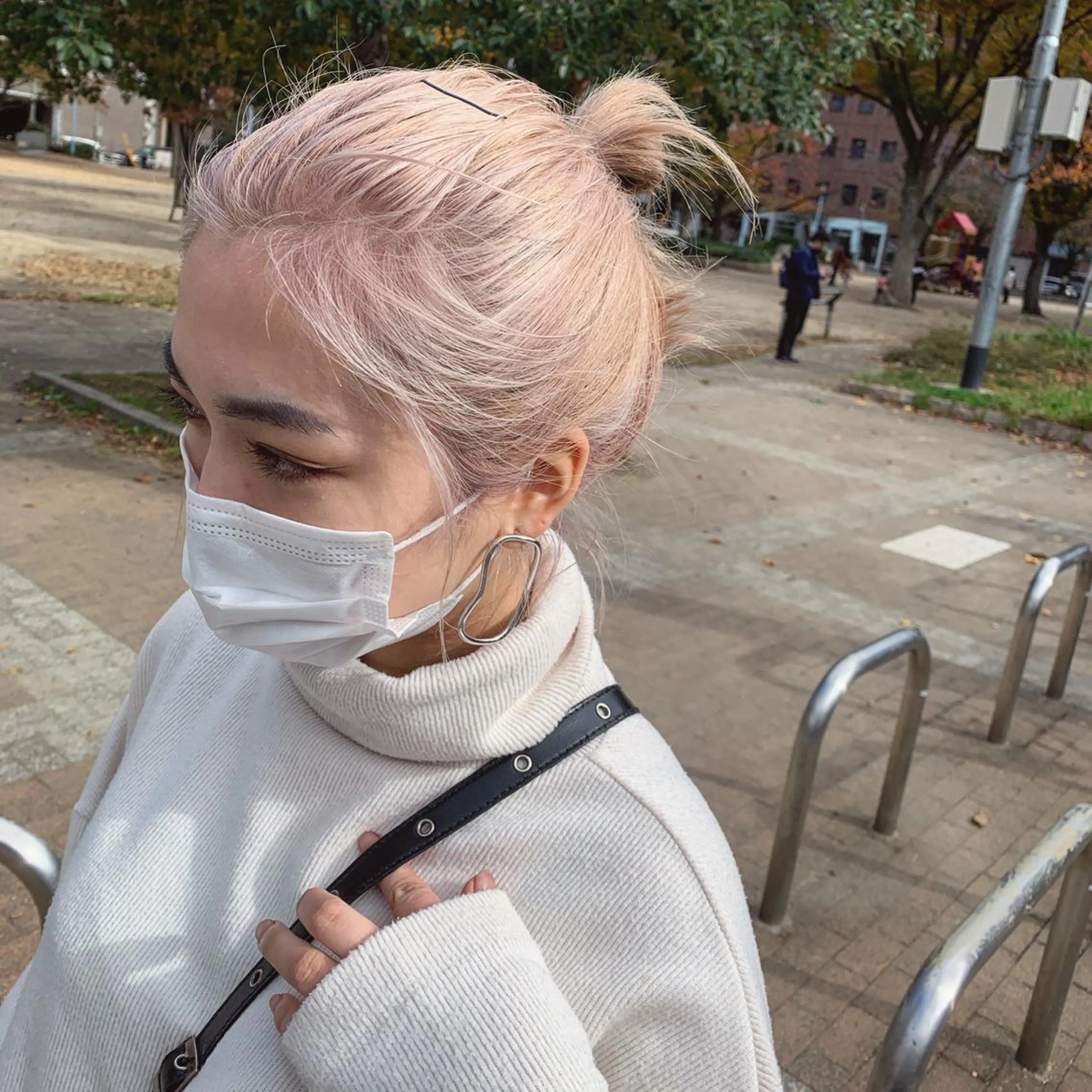 カラー ベージュカラー ホワイトベージュ ハッシュカット カシマハヤトのヘアスタイル