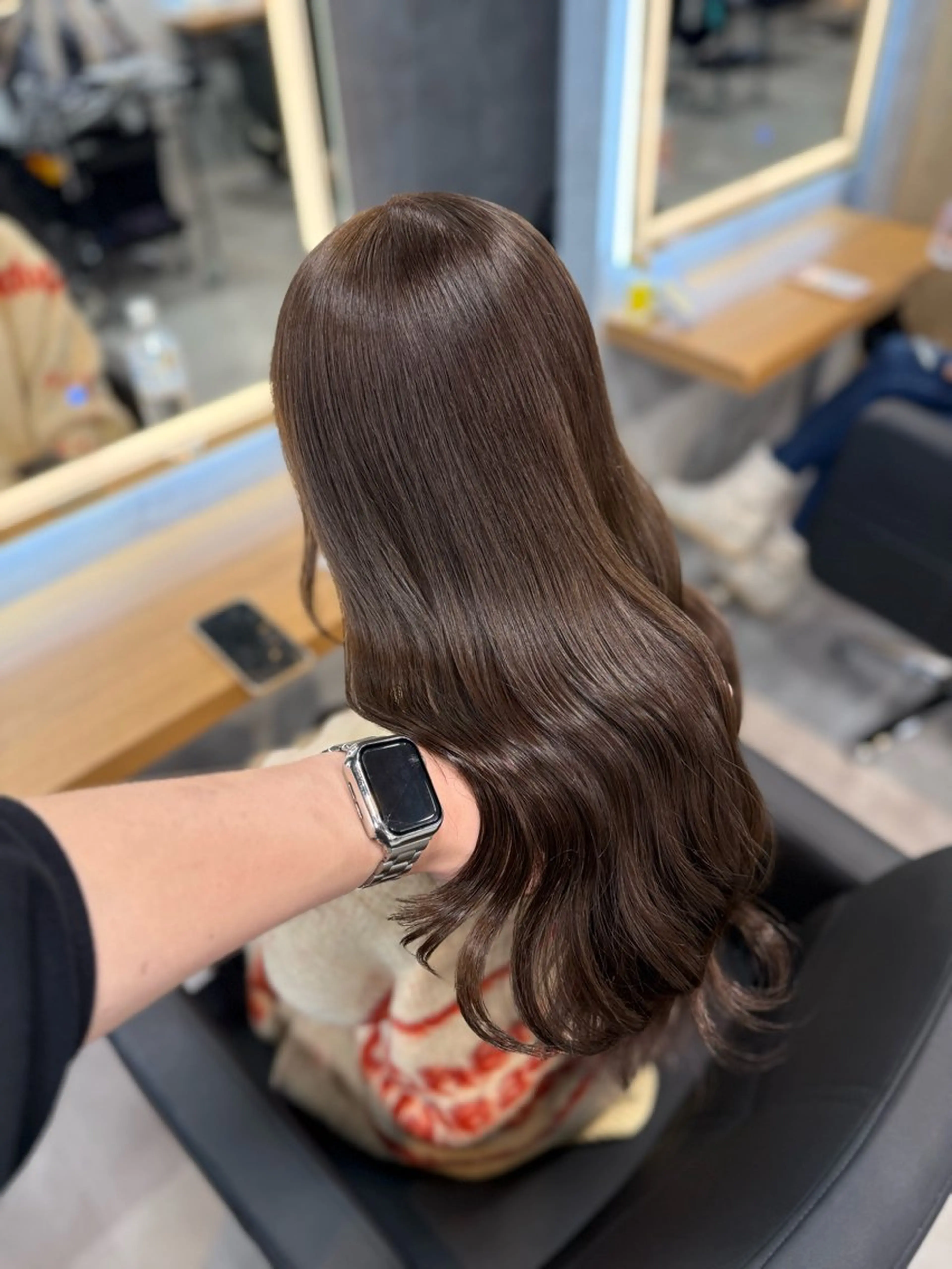 ロング カラー ヘアアレンジ カット ヘアカラー トリートメント ヘアセット レイヤー×透明感カラ ーHAYATOのヘアスタイル