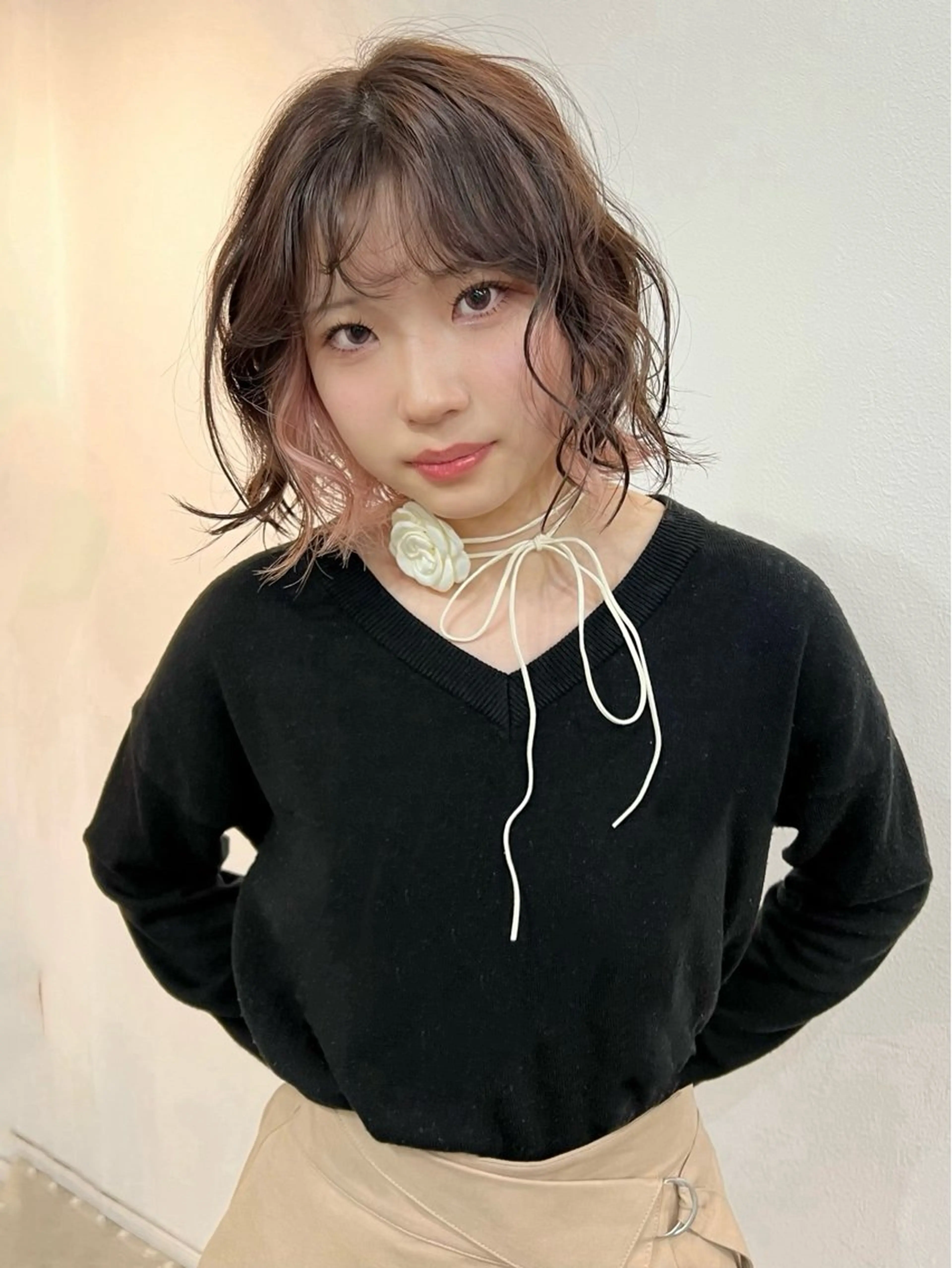 ミディアム いざわりお /梅田/ブリーチのヘアスタイル