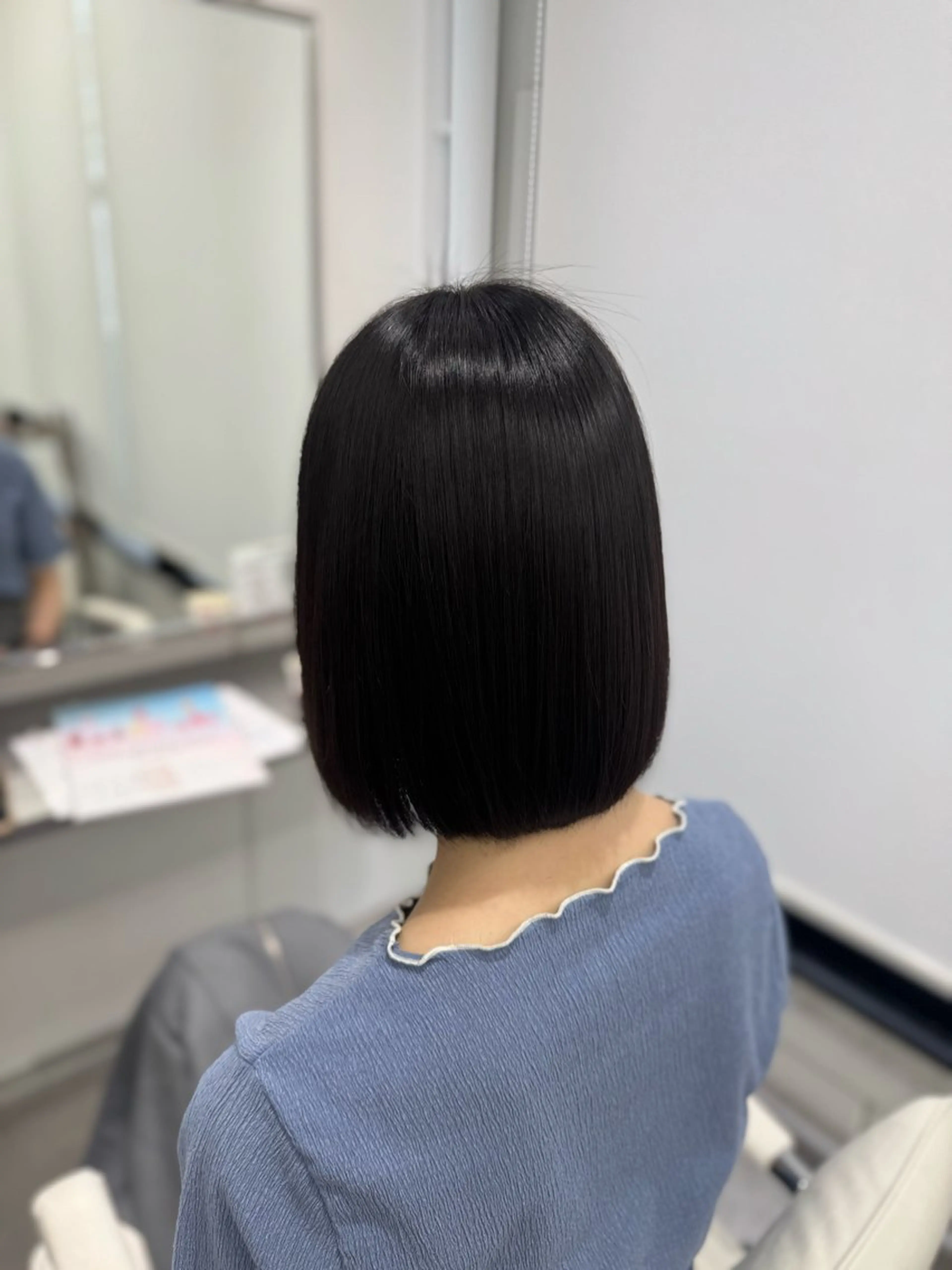 ミディアム パーマ カット 縮毛矯正 🕯コバ/レイヤー/ 美髪縮毛🕯のヘアスタイル