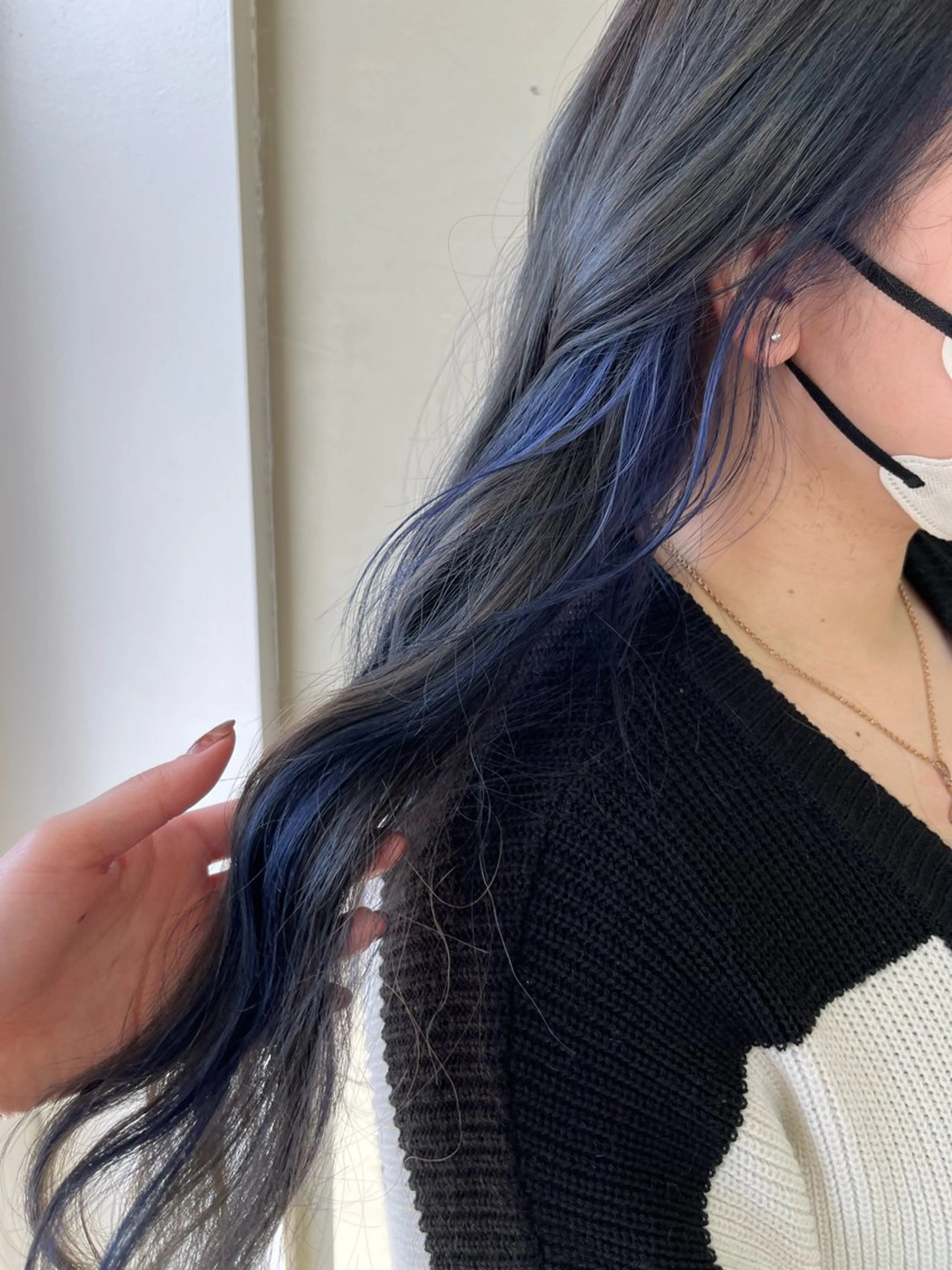 カラー ブルーカラー ブルーラベンダー ラベンダーカラー 本木下朋花/髪質 改善×ダブルカラーのヘアスタイル