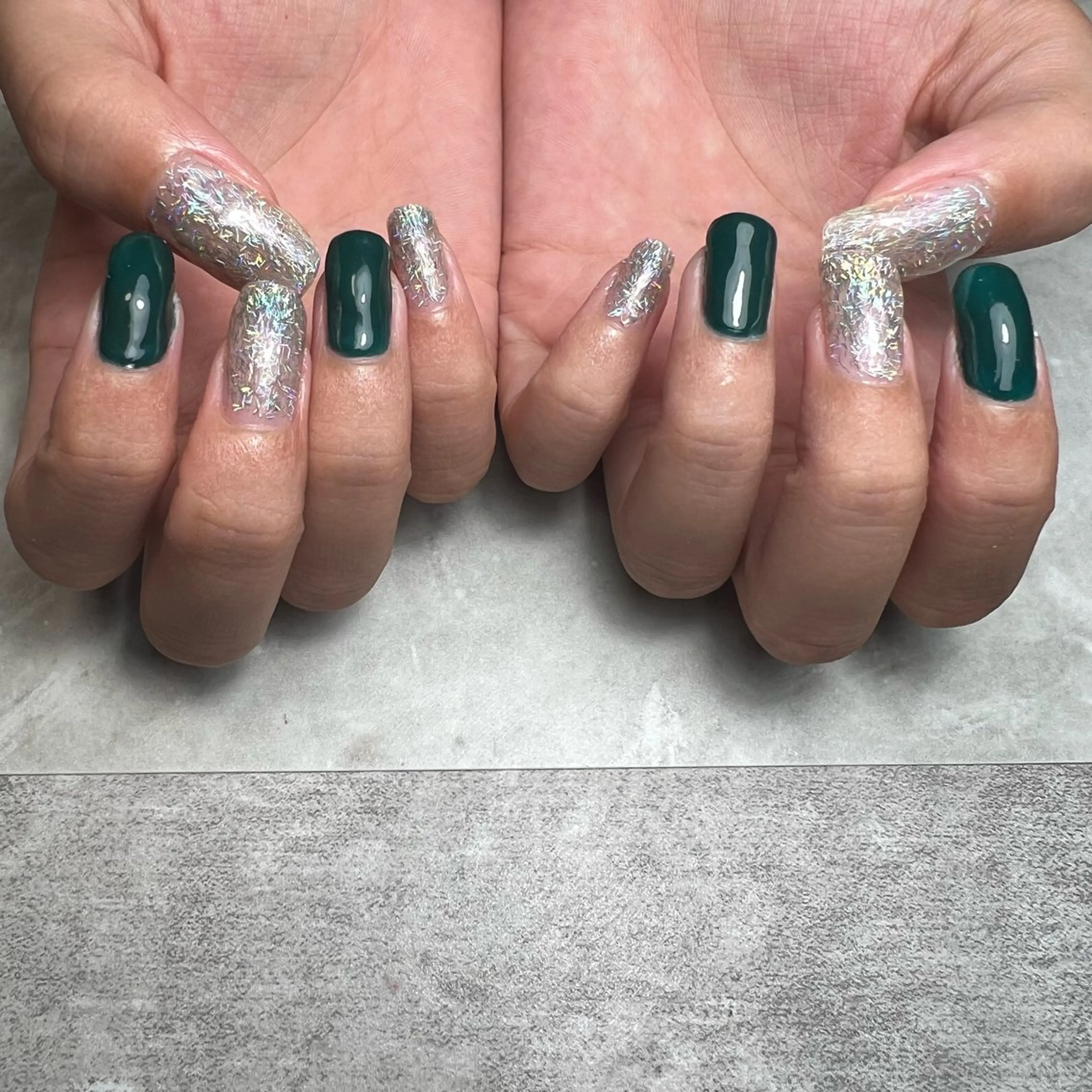 ネイル ラメ(グリッター) 冬ネイル クリスマス 小島 孝子のネイルデザイン