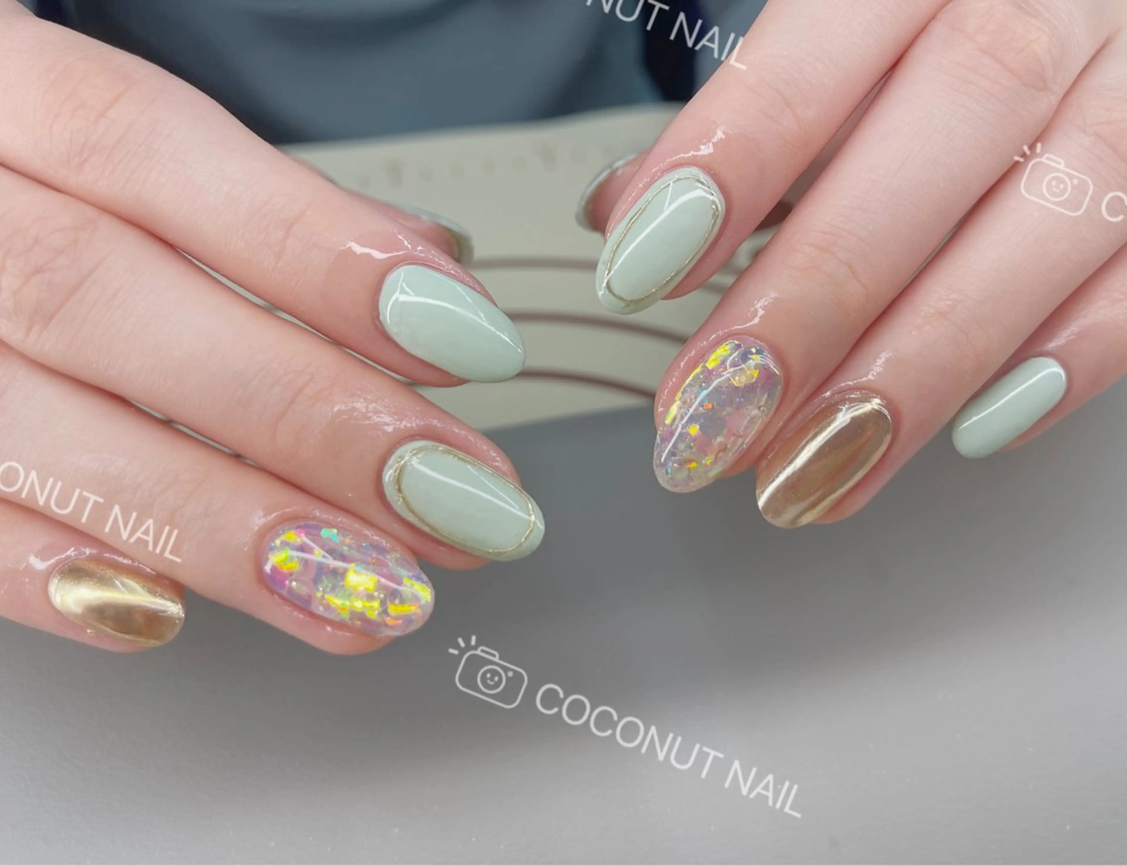 ネイル ハンドネイル 神田 ココナッツのネイルデザイン