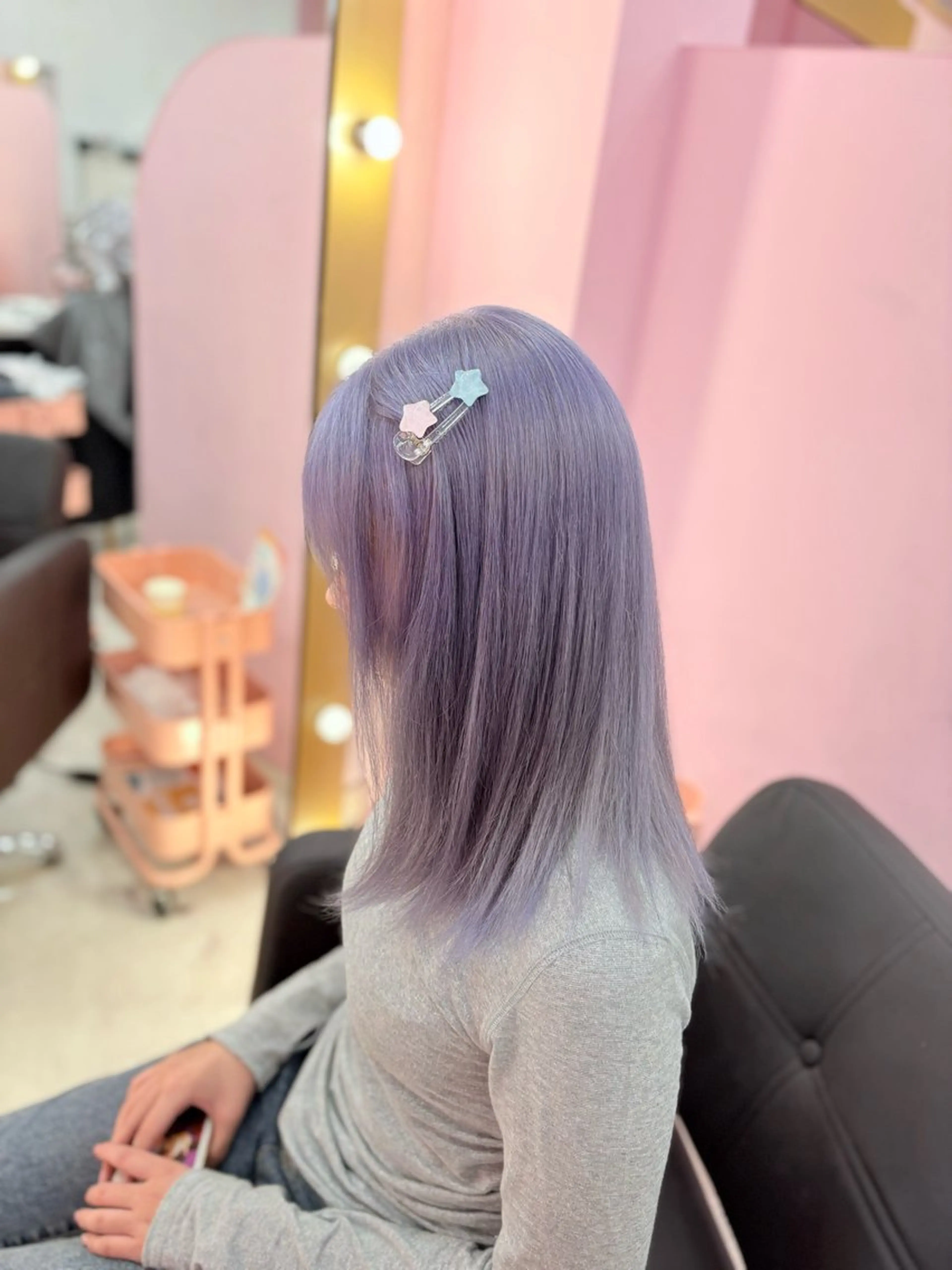 セミロング カラー ヘアカラー トリートメント 甘ふわgirly🎀 ハイトーン🤍Ramのヘアスタイル