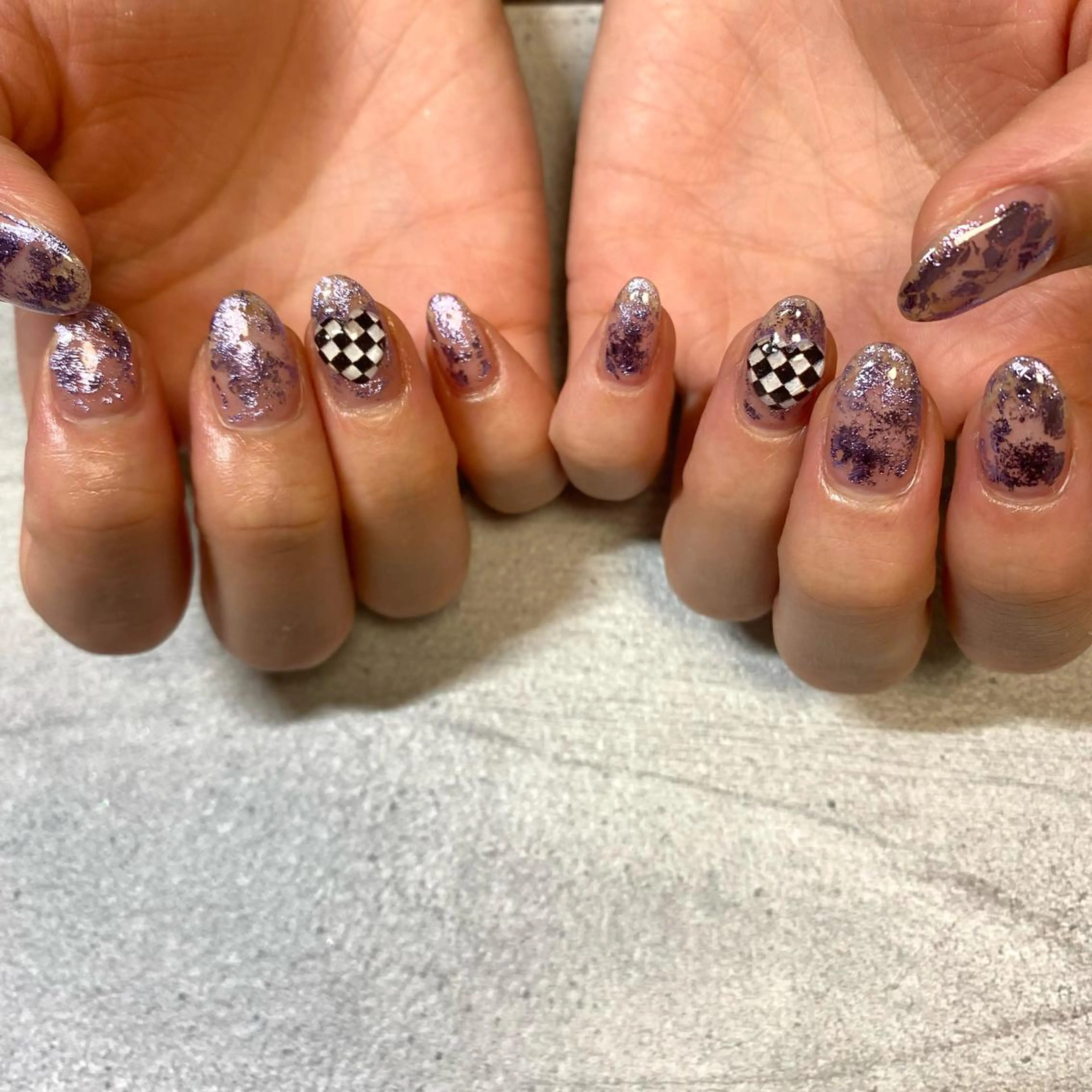 ショート カラー パーマ ヘアアレンジ メンズ キッズ ネイル マツエク・マツパ アイブロウ ハンドネイル ハンドケア 今福鶴見ネイル 8(ｴｲﾄ)のネイルデザイン