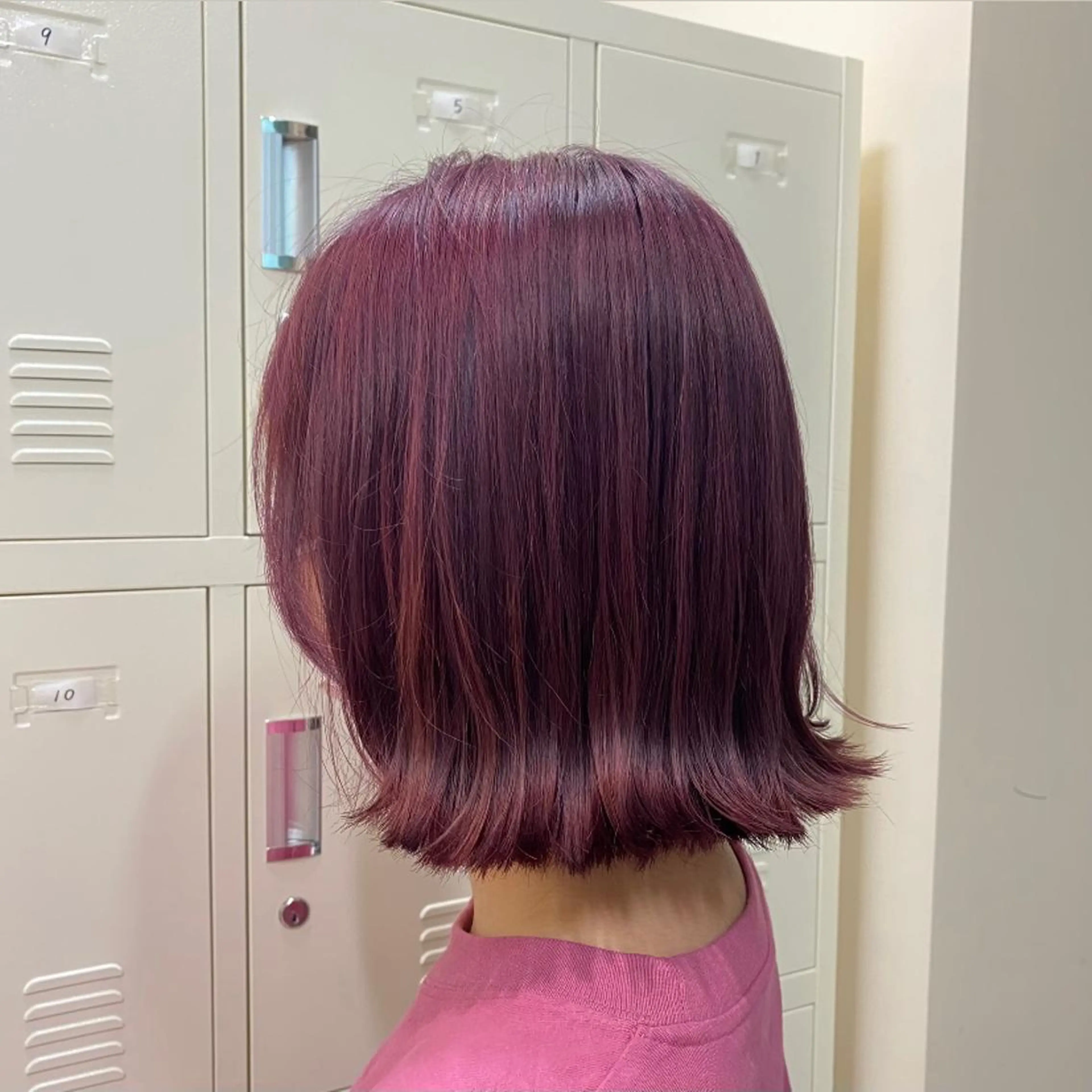 カラー ブリーチ ピンクカラー 後藤 瀬奈のヘアスタイル