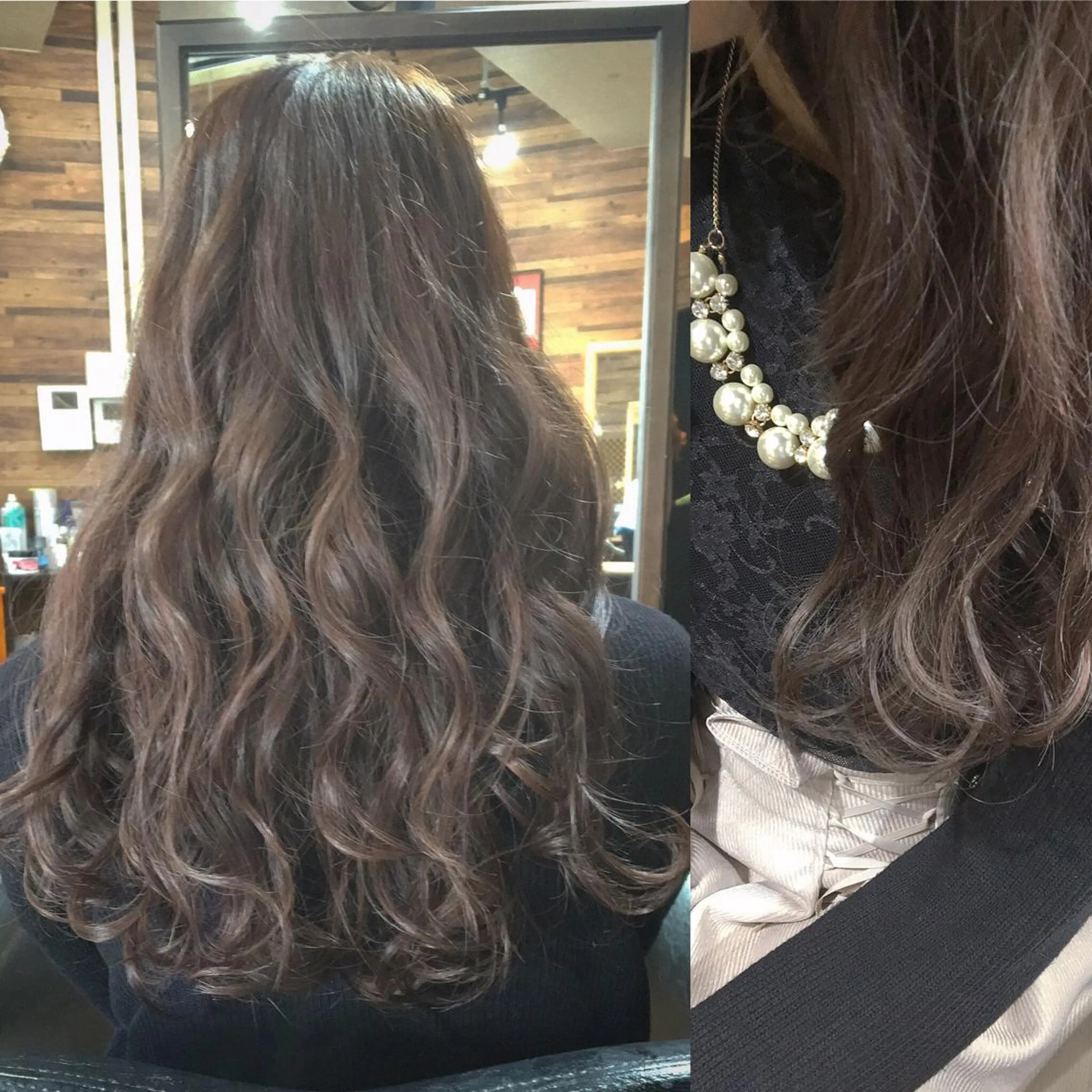 ロング カラー アッシュ ブリーチ ラベンダーカラー ラベンダーアッシュ くせ毛 川名 充✂️のヘアスタイル