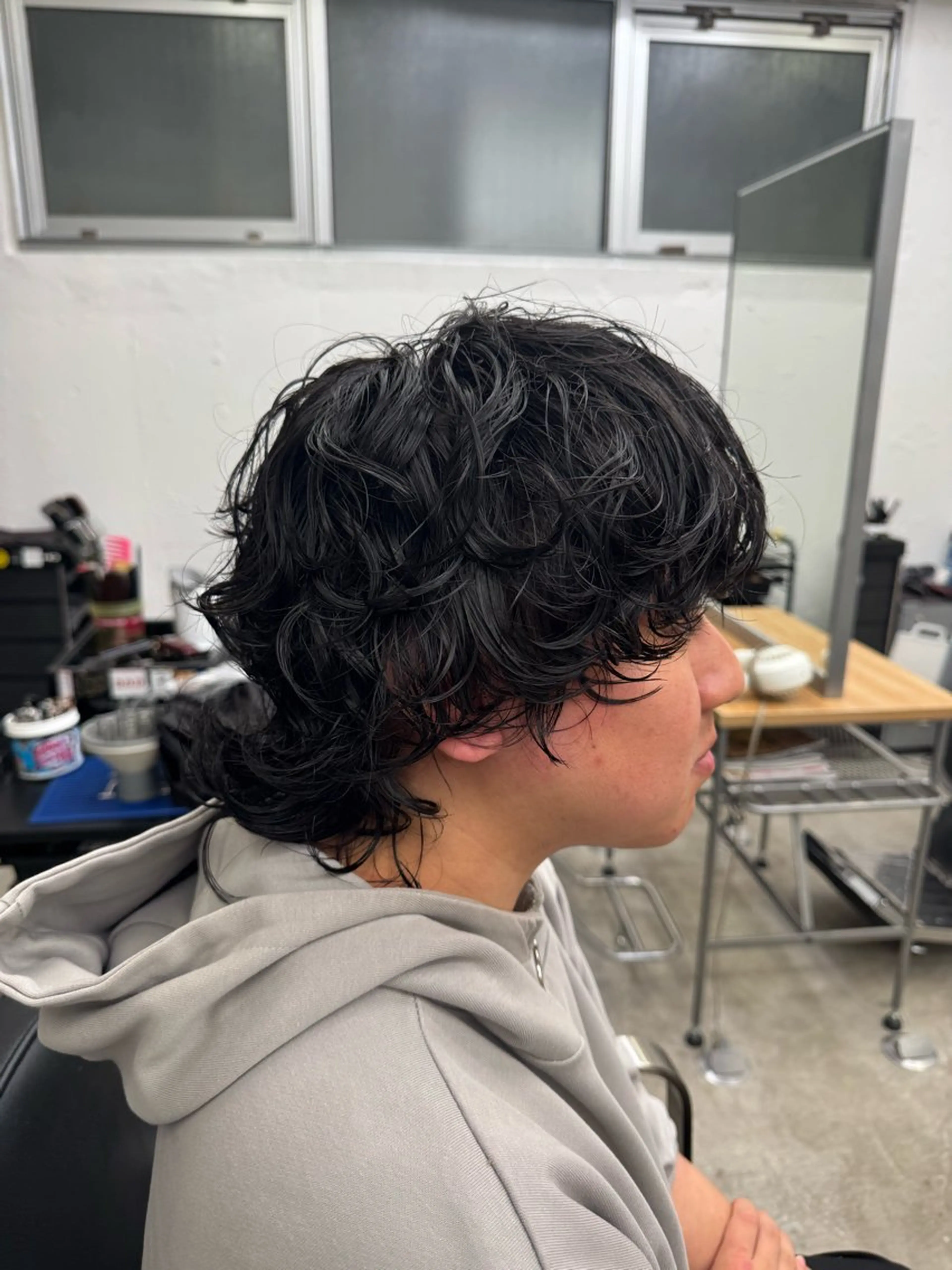 ミディアム パーマ メンズ ミディアムパーマ メンズパーマ メンズウルフカット ウルフカット 💈メンズ特化💈 TASUKUのヘアスタイル