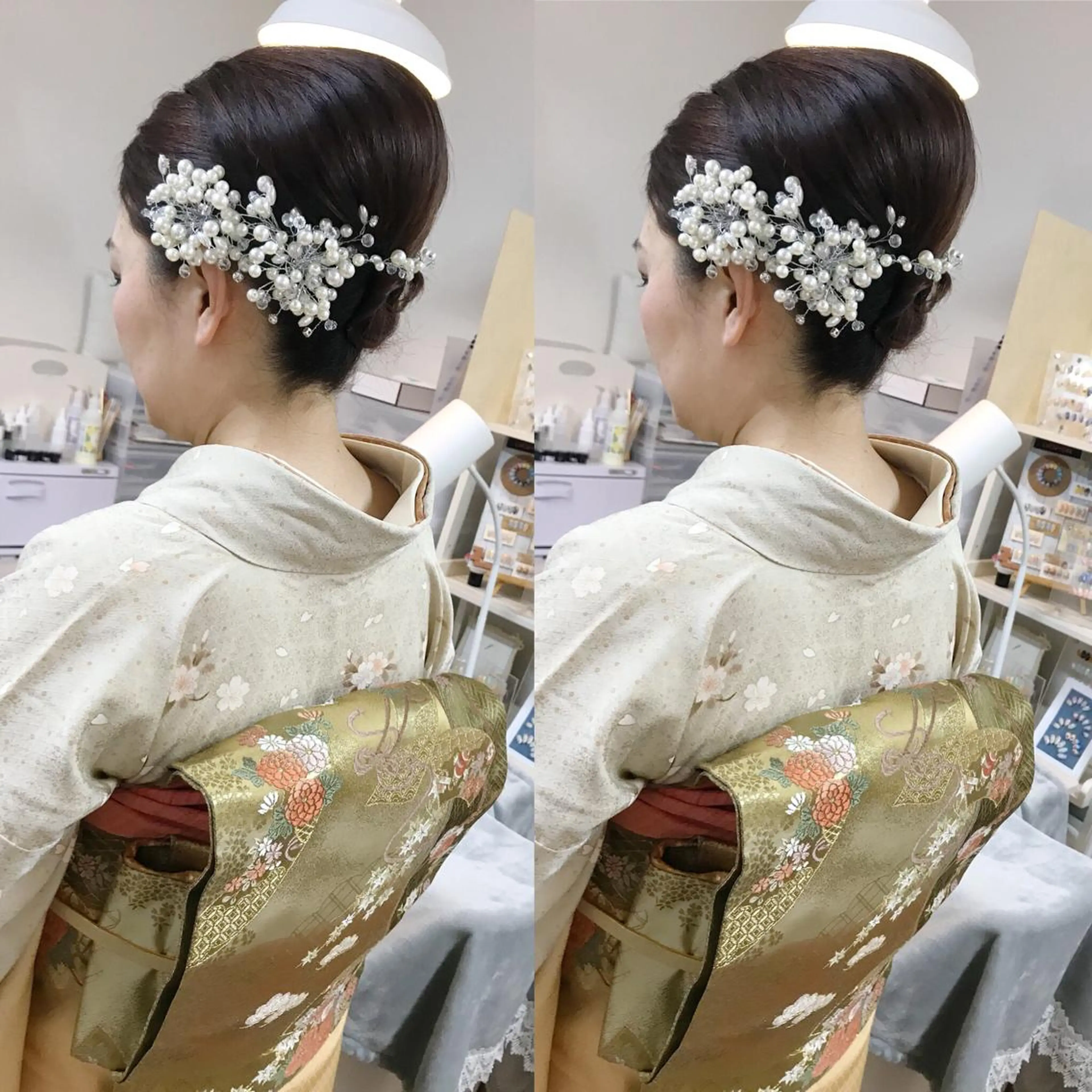 セミロング ヘアアレンジ 早朝✨ヘアセット 着付け/清水玲歌のヘアスタイル