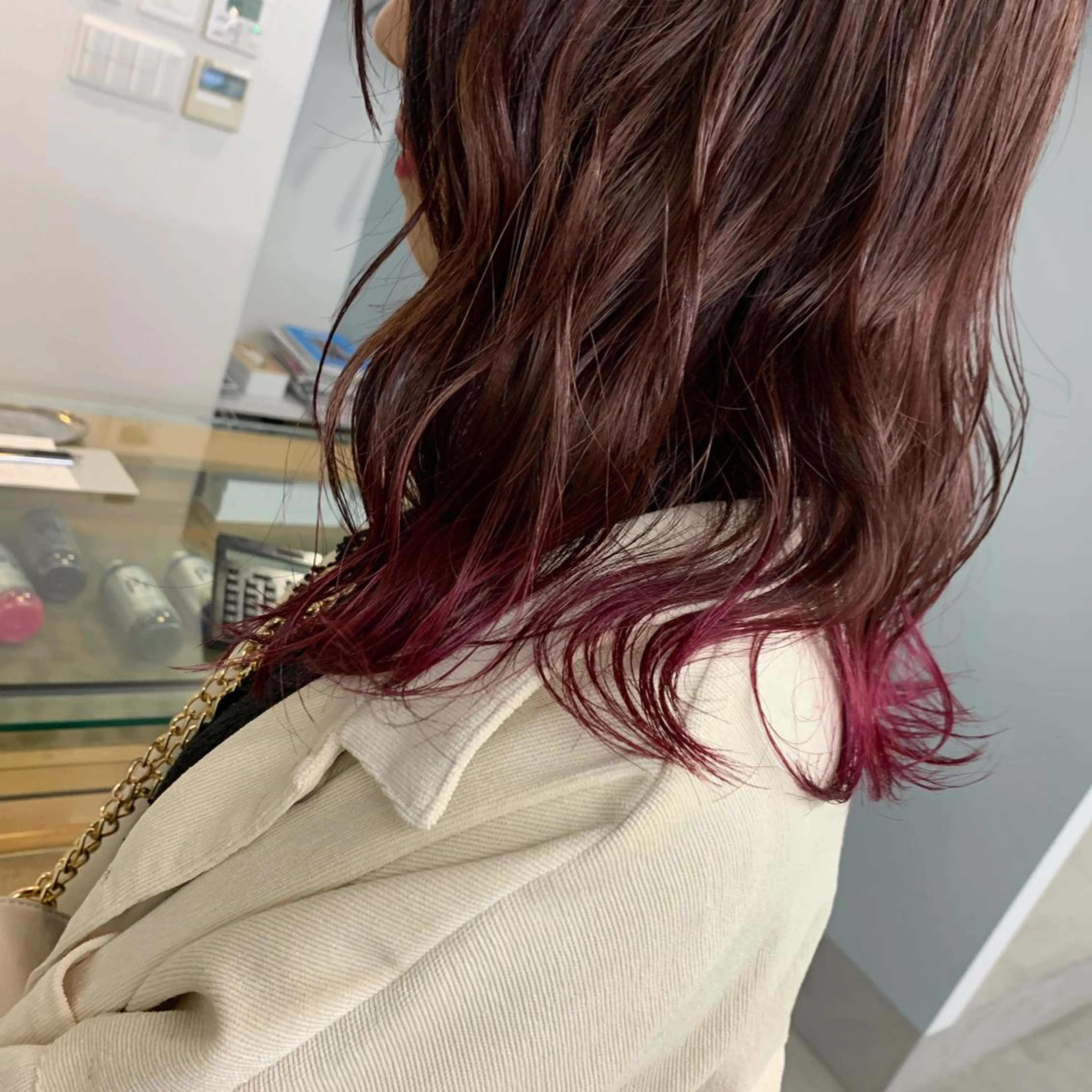 セミロング カラー LEBEN所属・leben serikaのヘアスタイル