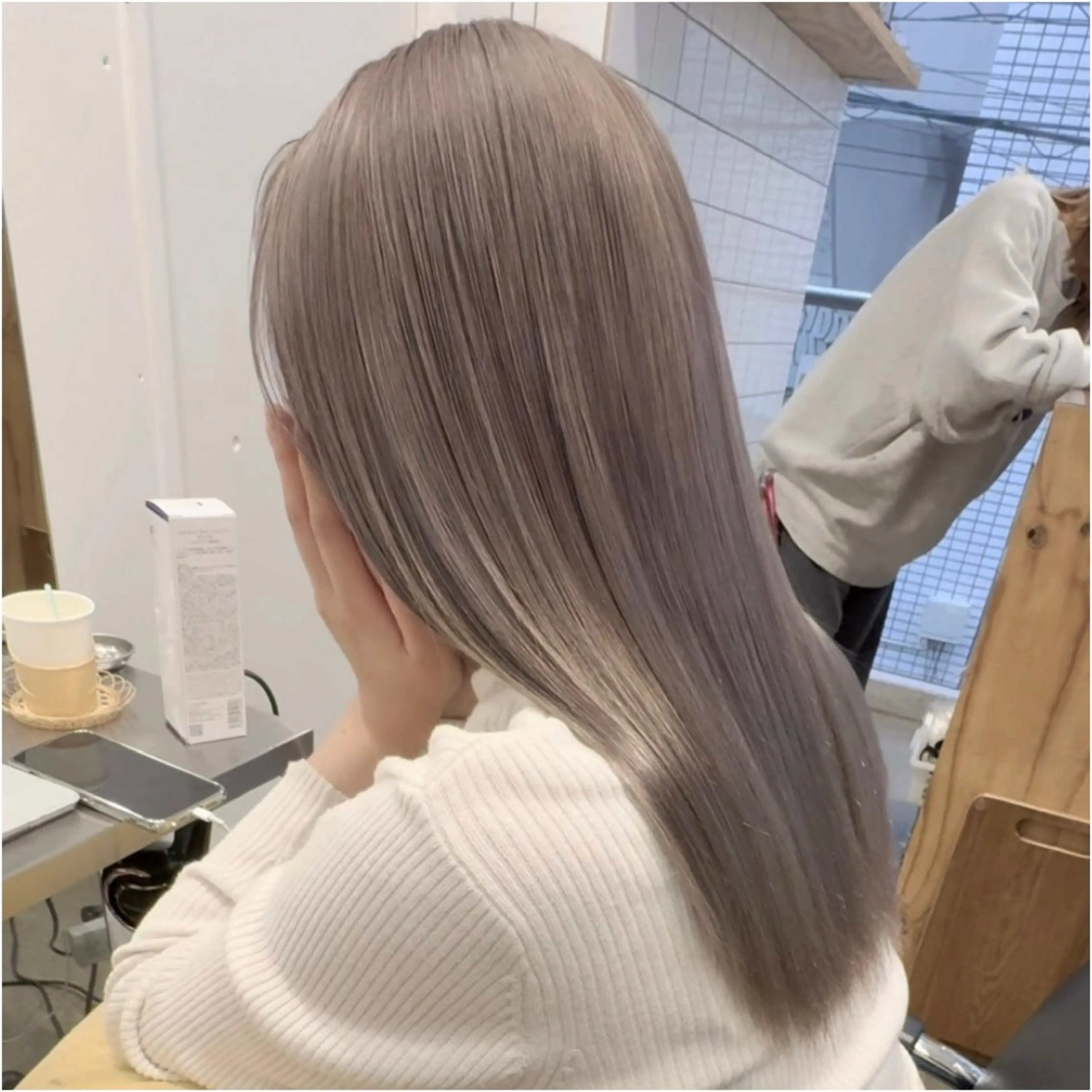 セミロング カラー 圧倒的なケアブリーチ /髪質改善🩵松田のヘアスタイル