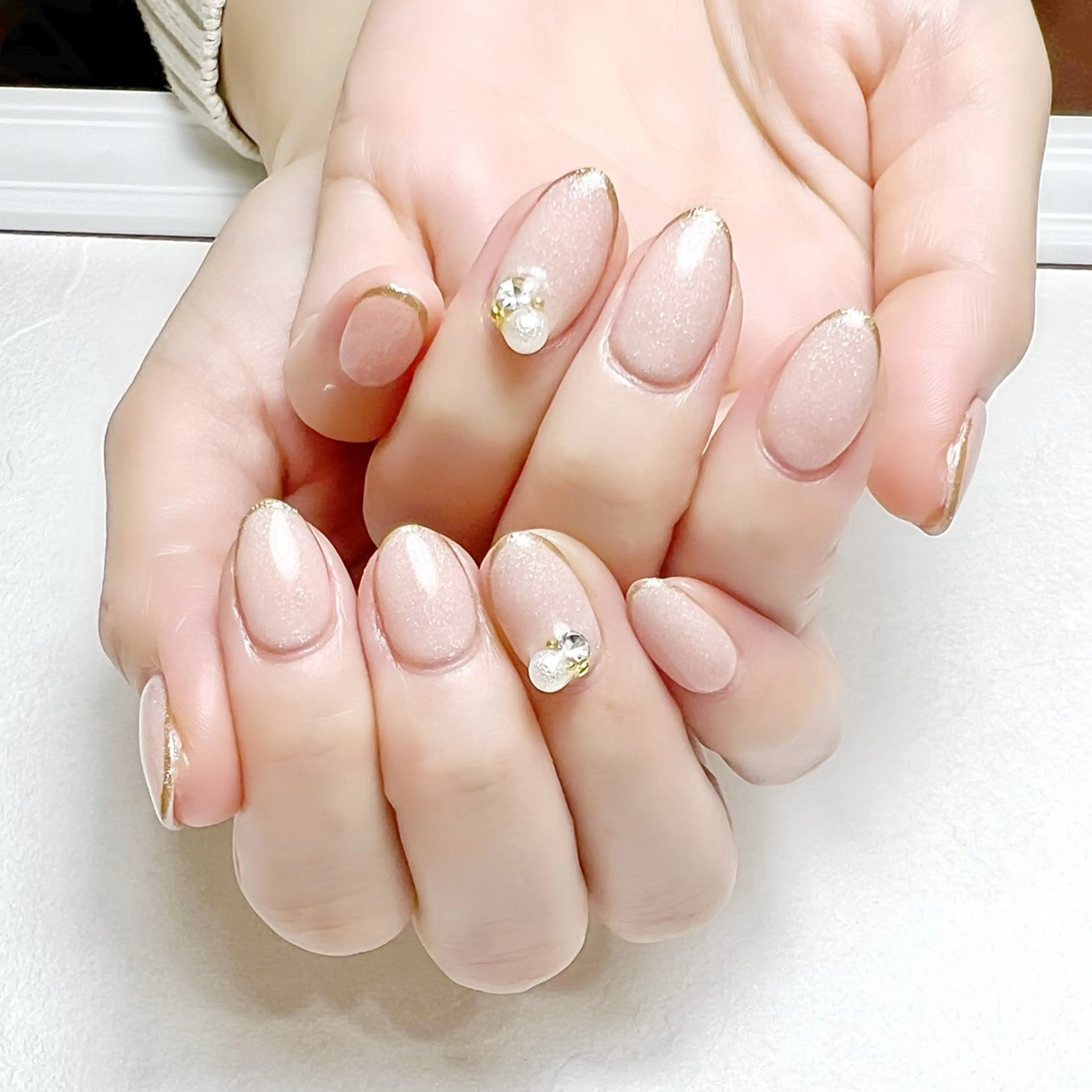 ネイル アートネイル ラメ(グリッター) オフィスネイル ワンカラーネイル rouse nail RISATOのネイルデザイン