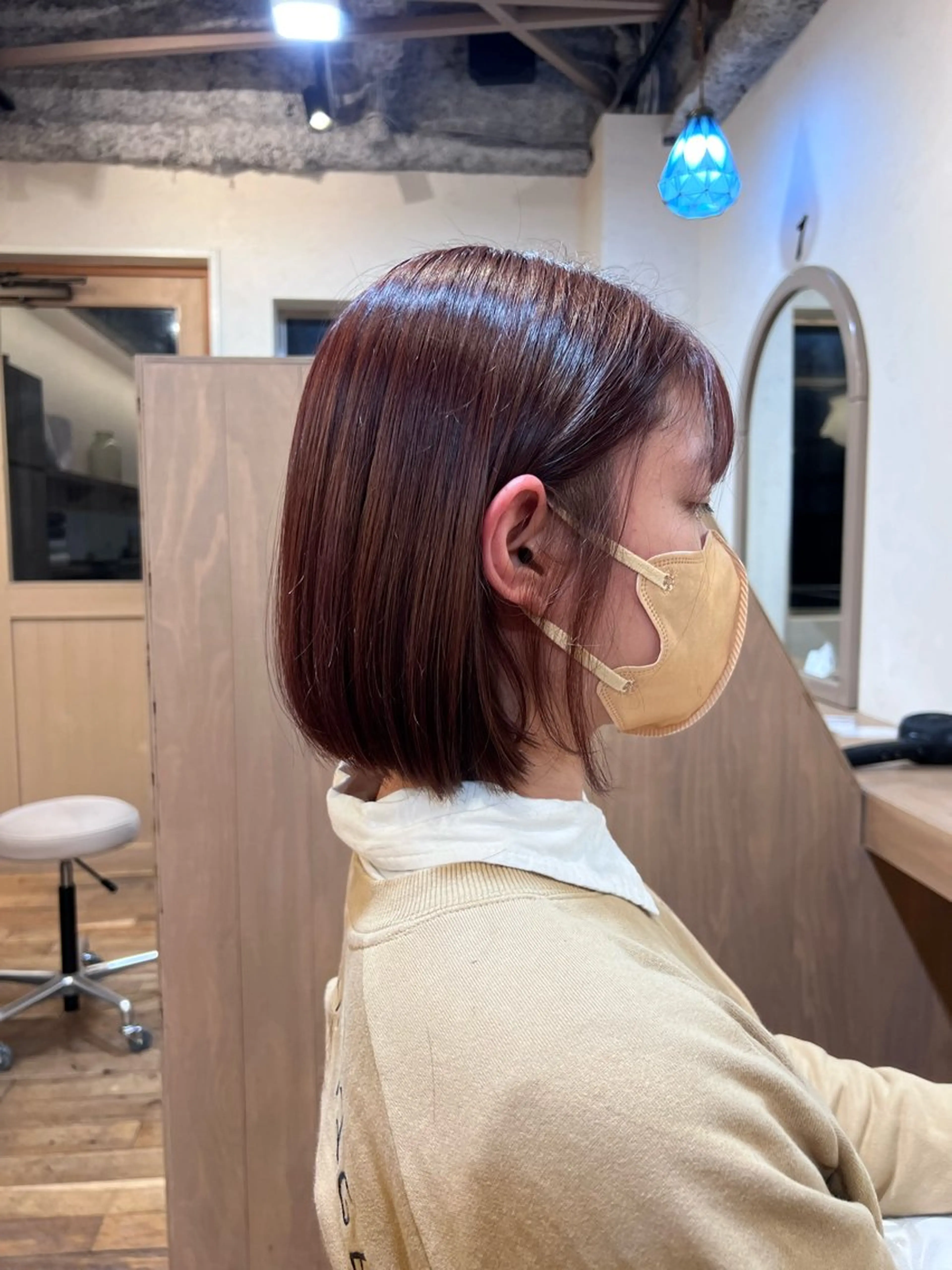 ショート カラー 切りっぱなしボブ ボブ 神戸ボブ✂️ ioe三宮/田 伸佳のヘアスタイル