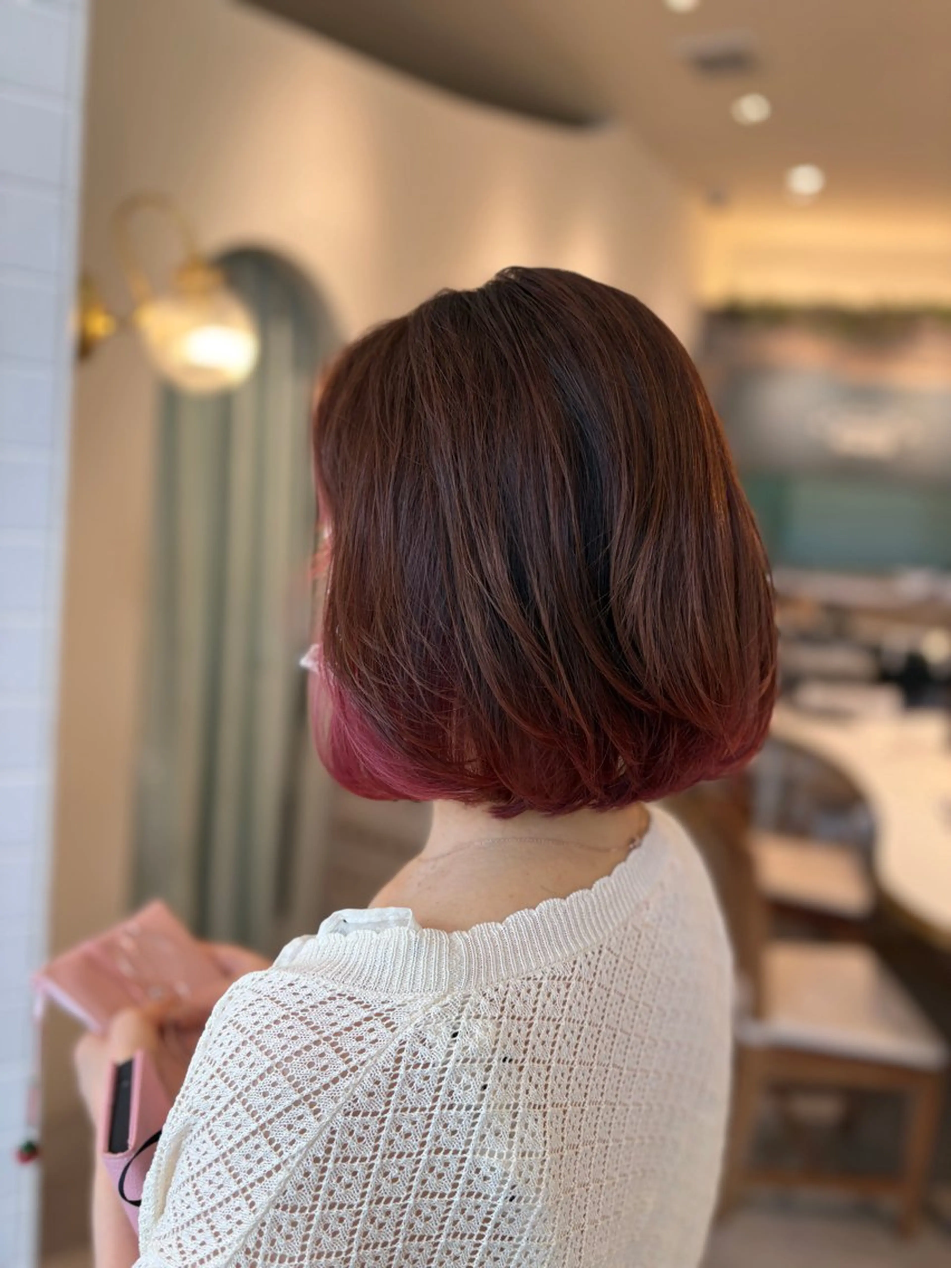 ミディアム カット ヘアカラー トリートメント 韓国風レイヤーカット 🇰🇷❕モカのヘアスタイル