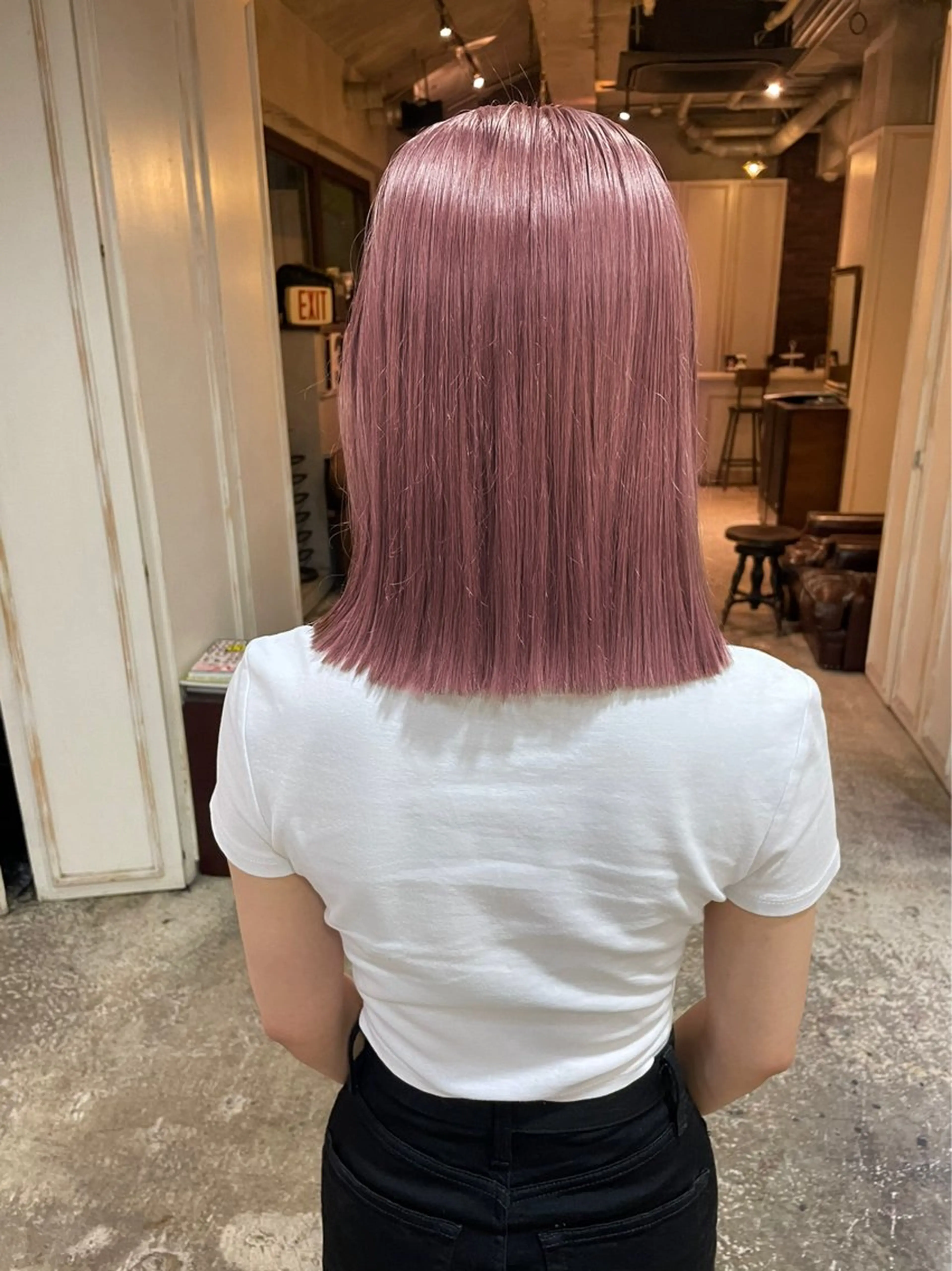 ミディアム カラー カット ヘアカラー トリートメント RUKA 美容院×ネイリストのヘアスタイル