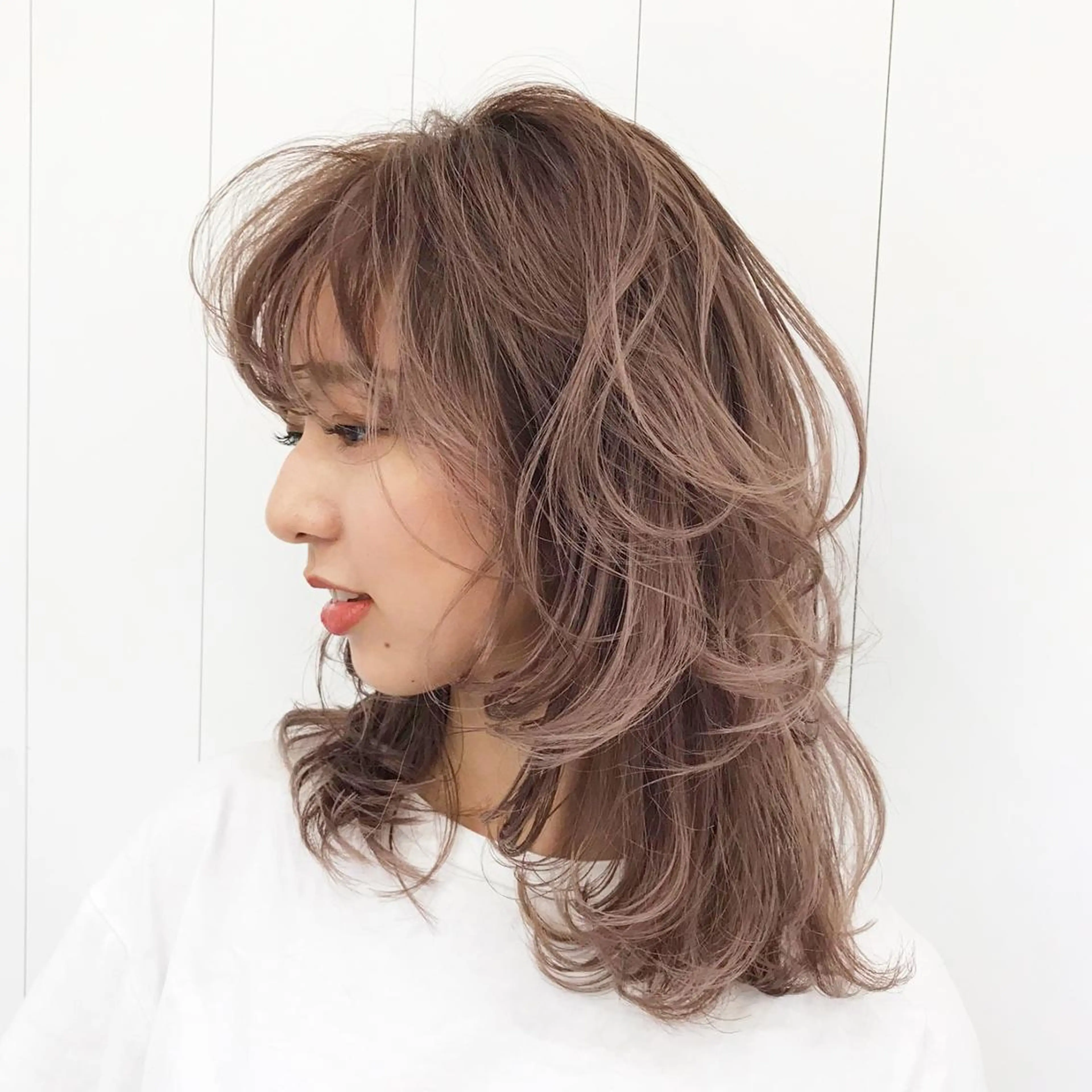 ミディアム カラー パーマ ヘアアレンジ カット ヘアカラー トリートメント ITbyALBUM 中野店のヘアスタイル