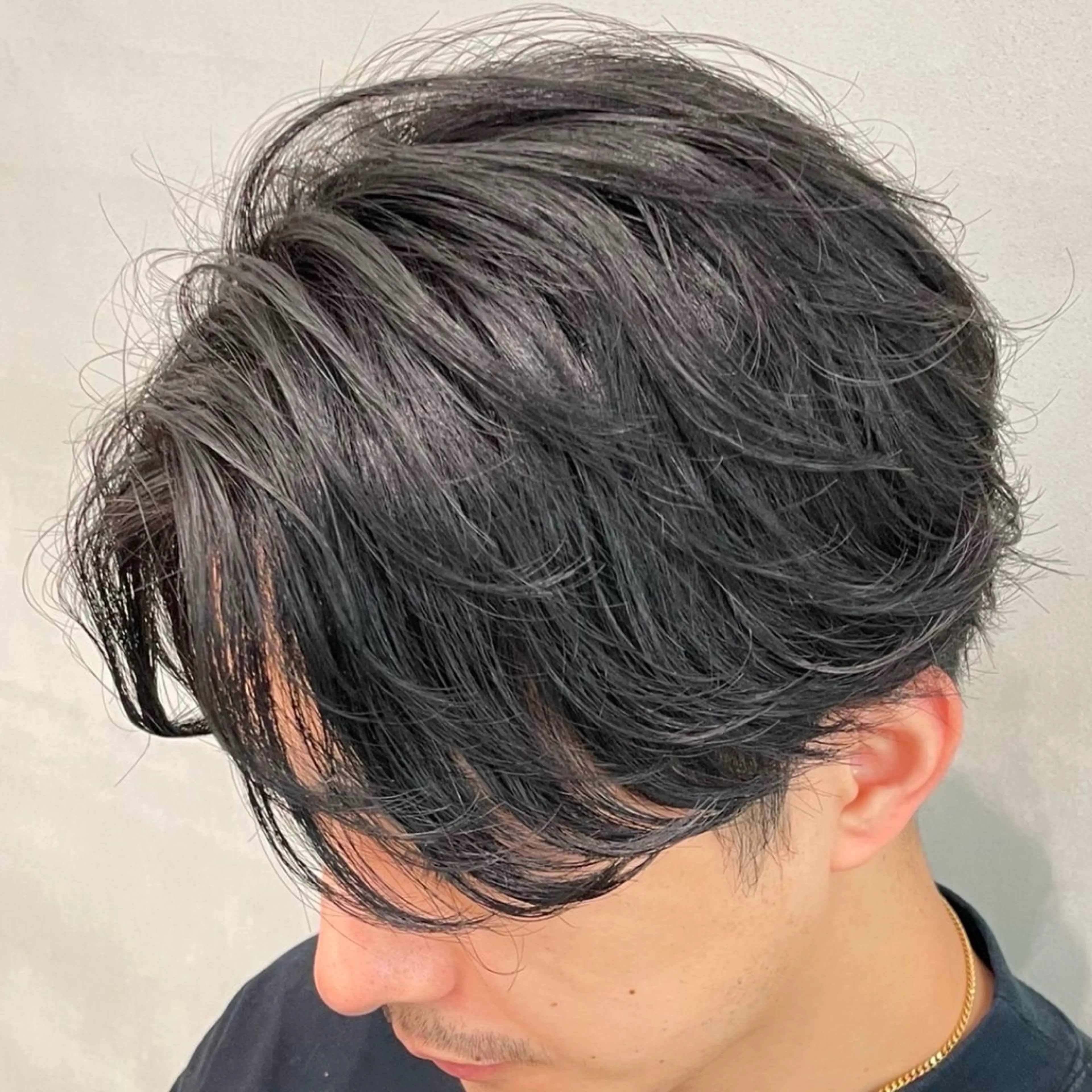 ミディアム パーマ ヘアアレンジ メンズ カット パーマ fifth 石川 凪のヘアスタイル