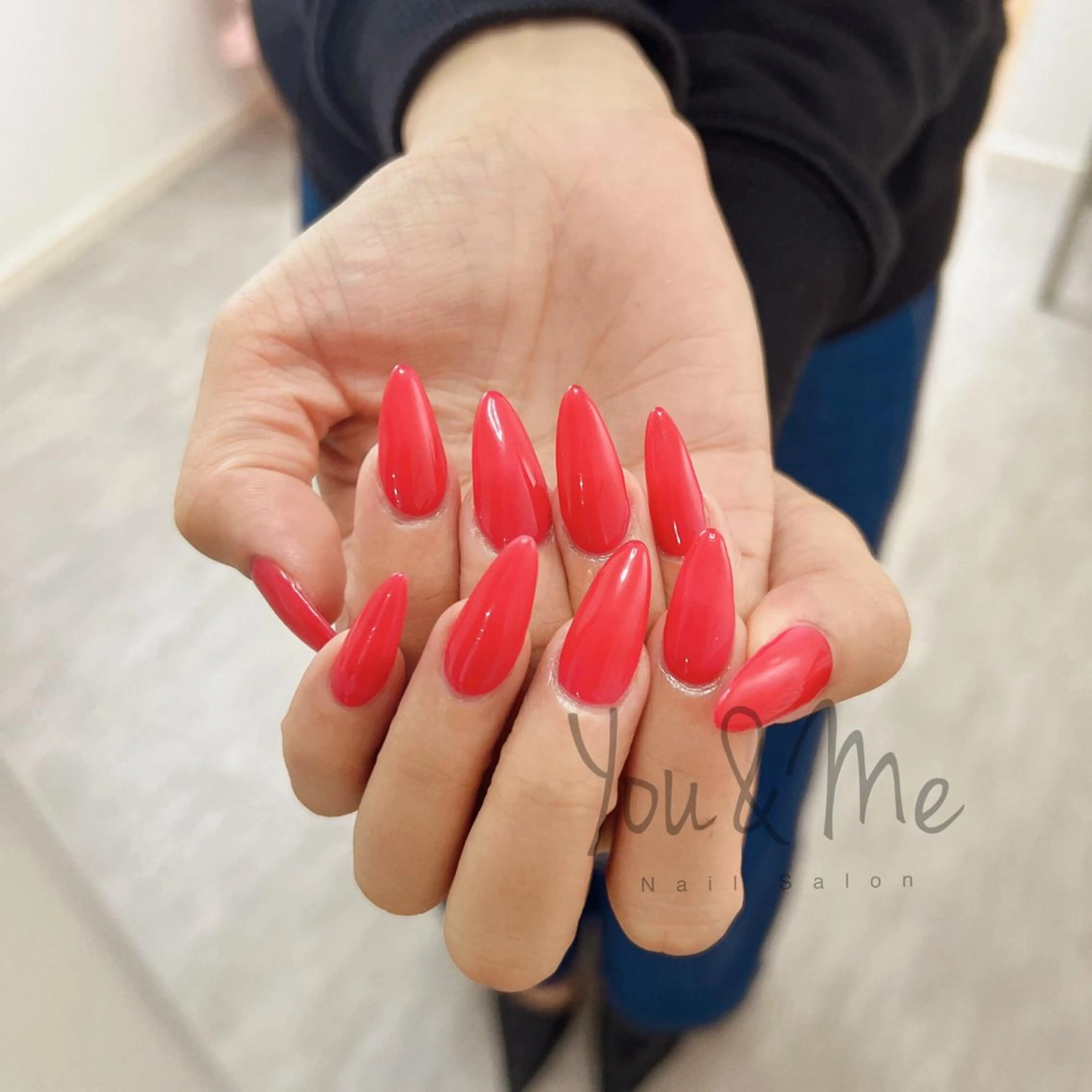 ネイル アートネイル フラッシュネイル フレンチネイル ジェルネイル ガラスフレンチ You&Me Yukiのネイルデザイン