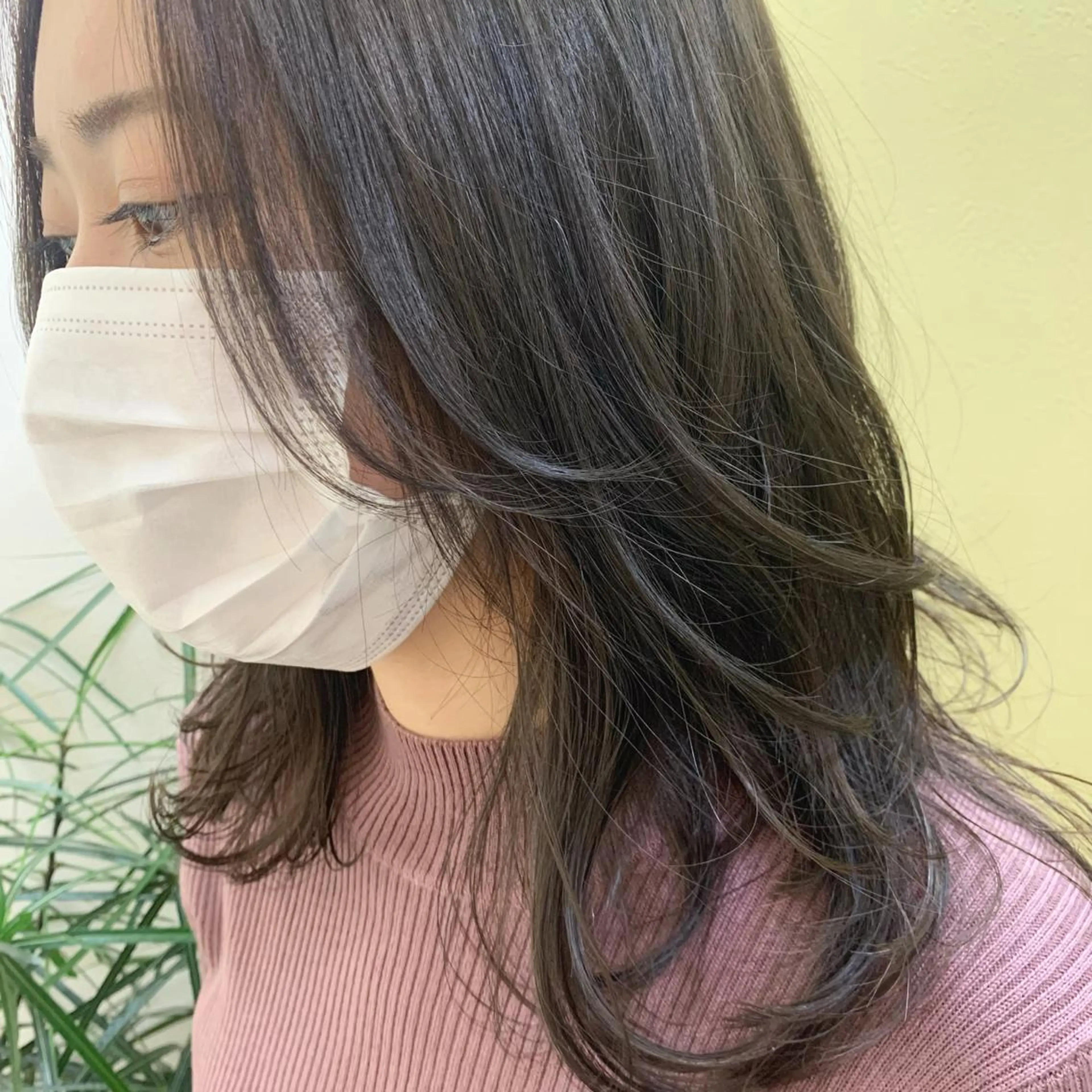 ミディアム カラー hub hair レイヤー/透明感のヘアスタイル