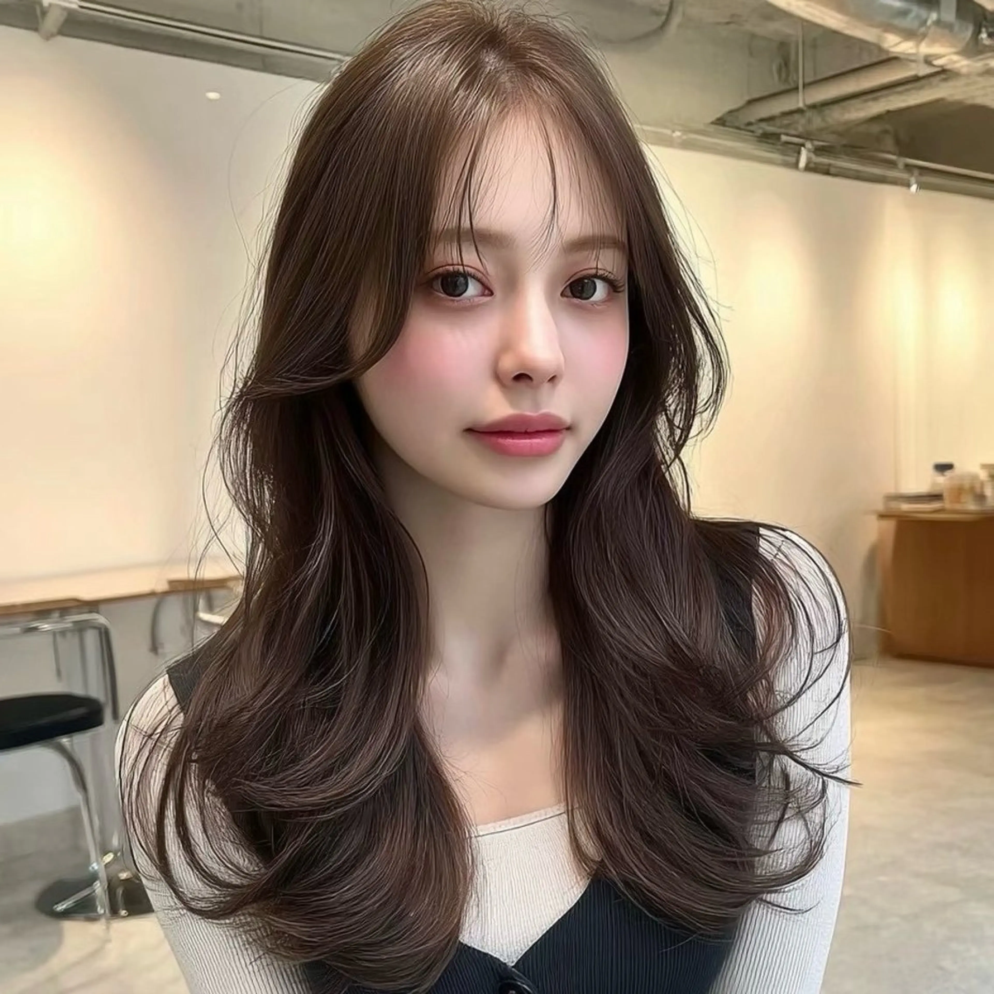 ロング 髪質改善 韓国風ヘア トリートメント hina/艶カラー/ 縮毛矯正/梅田のヘアスタイル