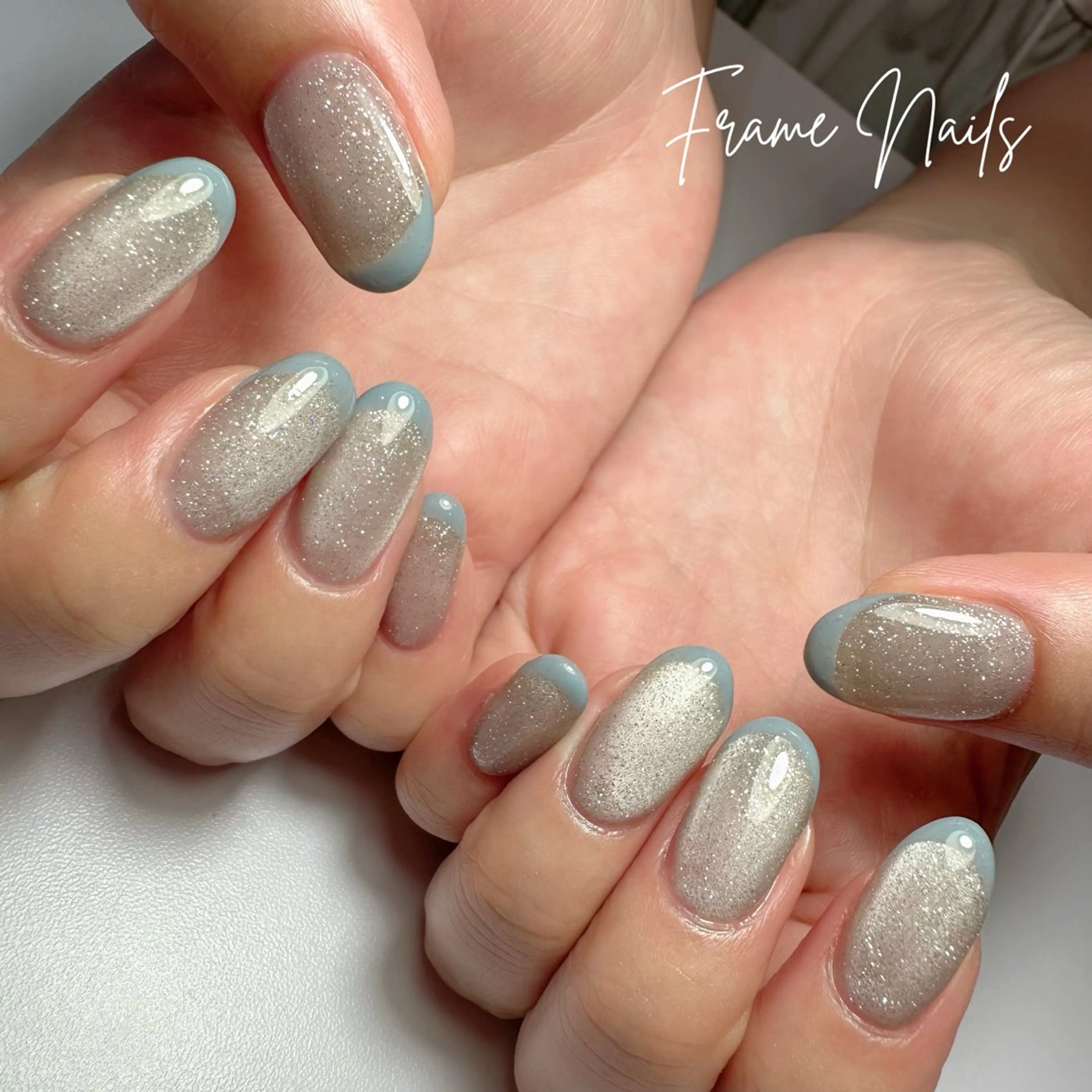 ネイル フラッシュネイル フラッシュマグ フレンチネイル Okamori Mikiのネイルデザイン