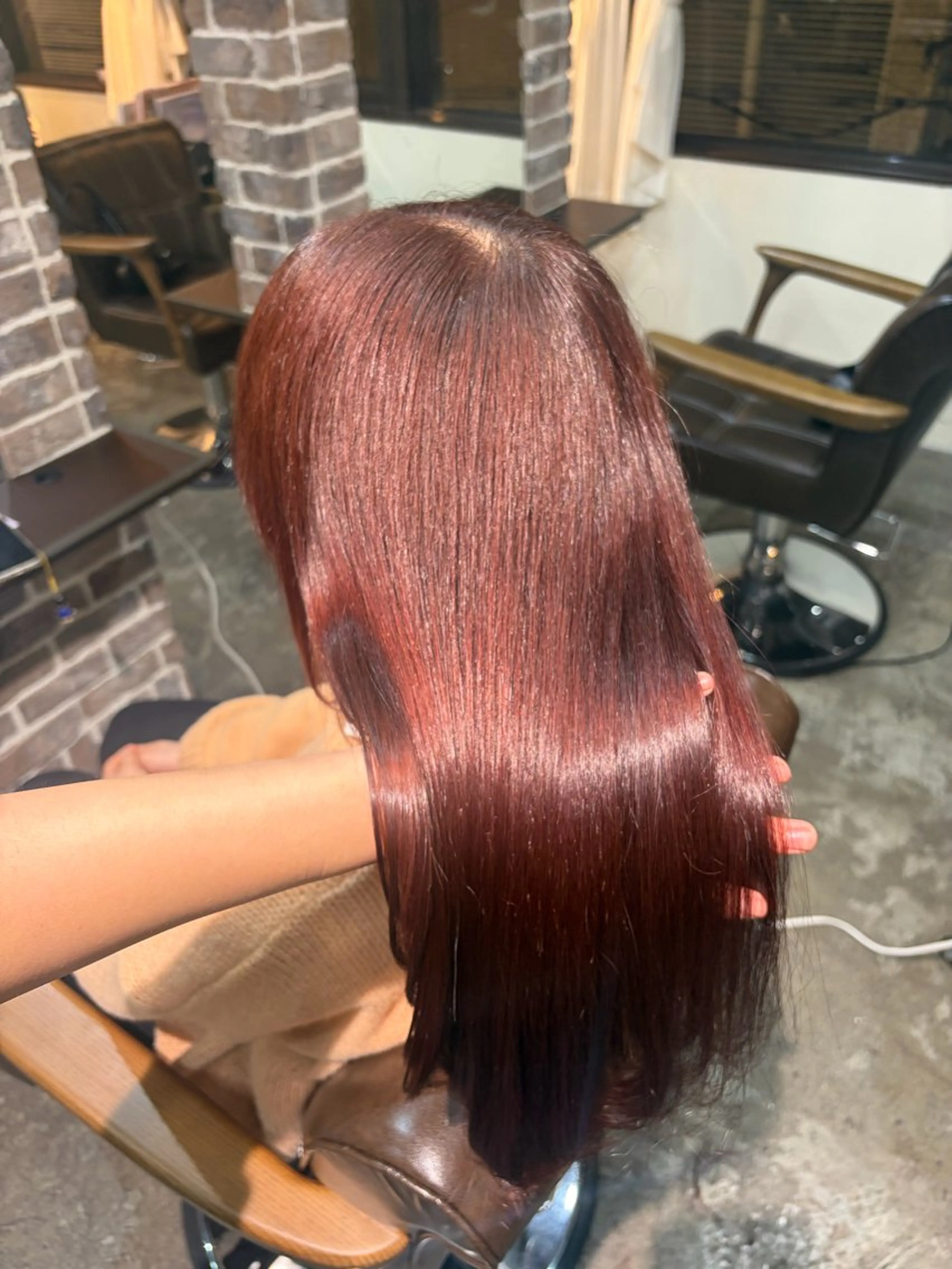 ロング カット ヘアカラー トリートメント メンズパーマ/縮毛 矯正/徳田真緒のヘアスタイル