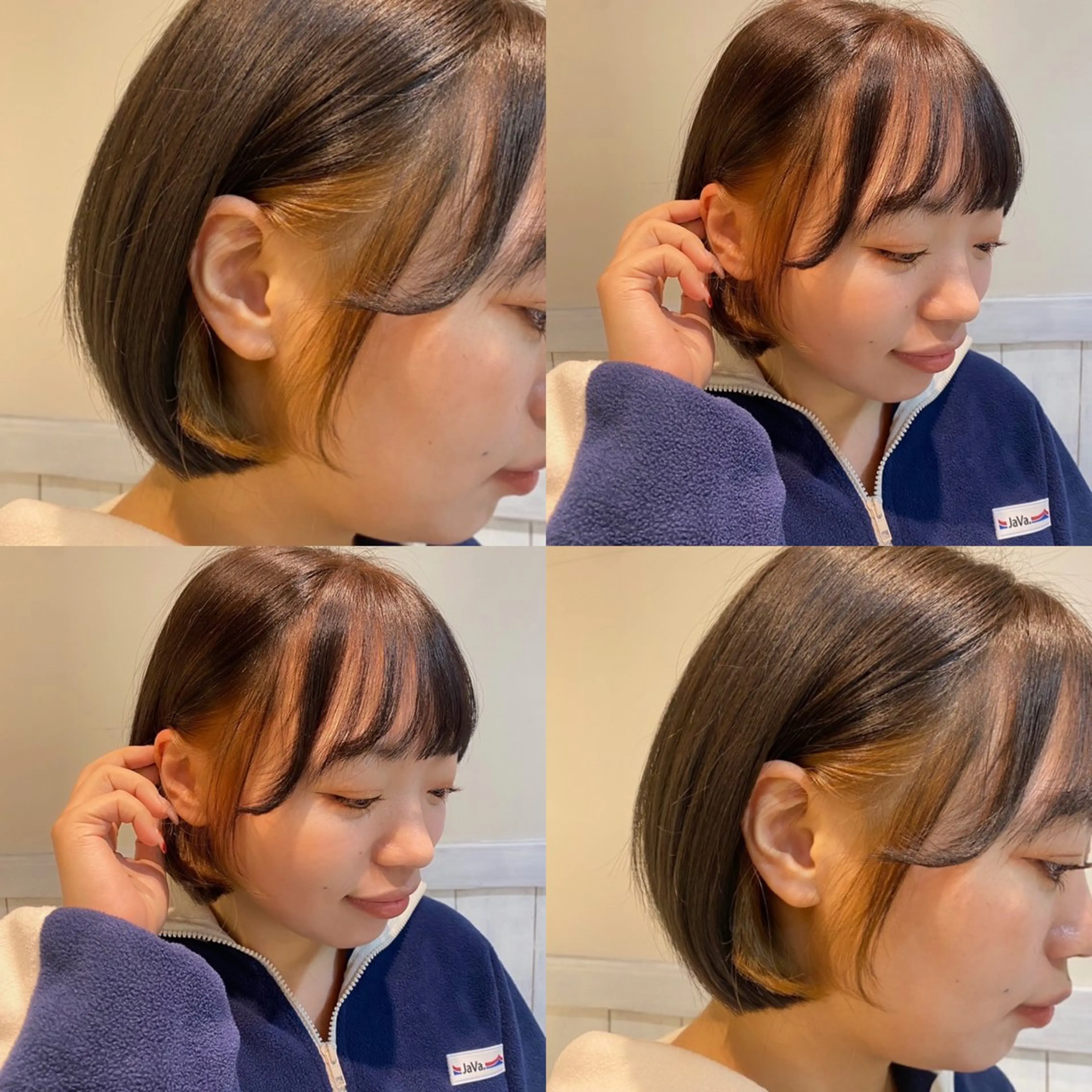 ミディアム カラー カット 広がり、まとまらない お悩み改善/ 中田のヘアスタイル