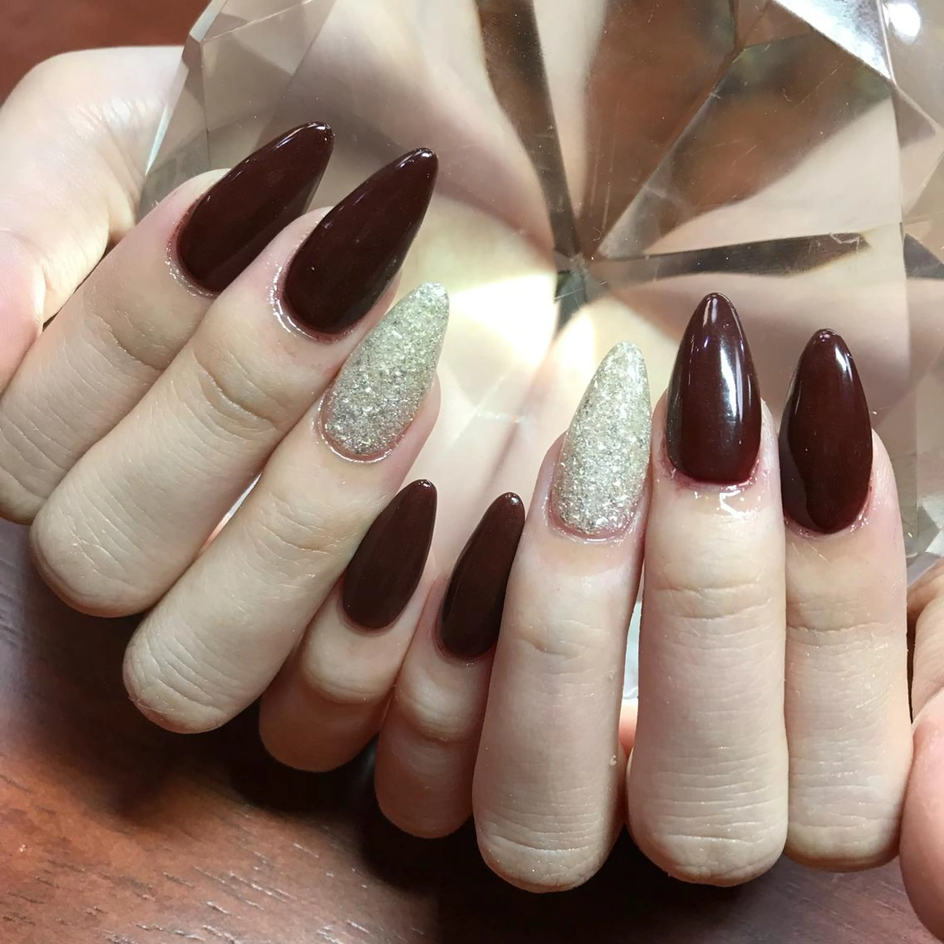 ミディアム ネイル ハンドネイル 《LB》ラブリエ Nail&eyeのマツエク・マツパデザイン