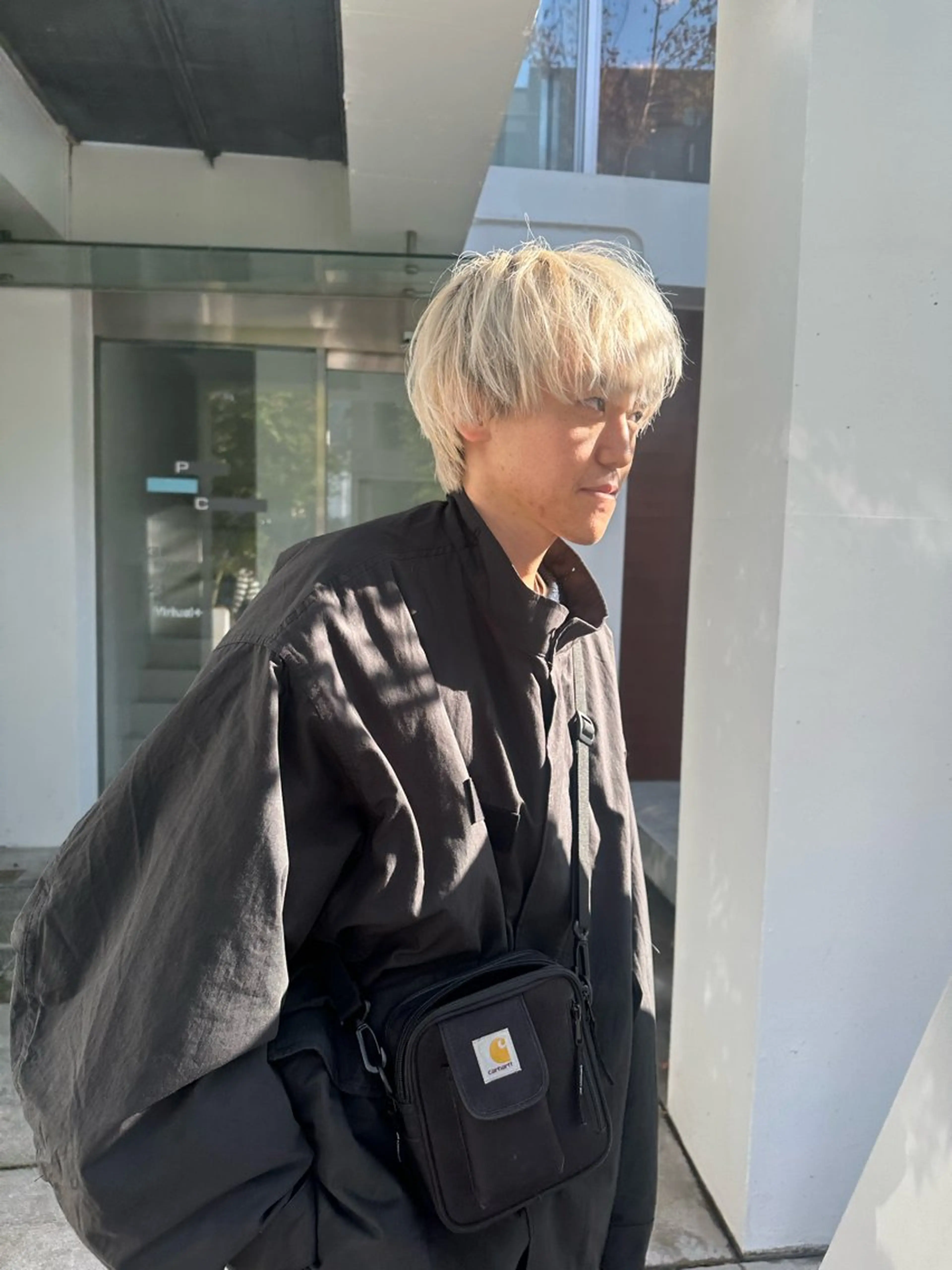 メンズ メンズブリーチ メンズハイトーン REINA☁️透明感 カラー/ぷつっと♡のヘアスタイル